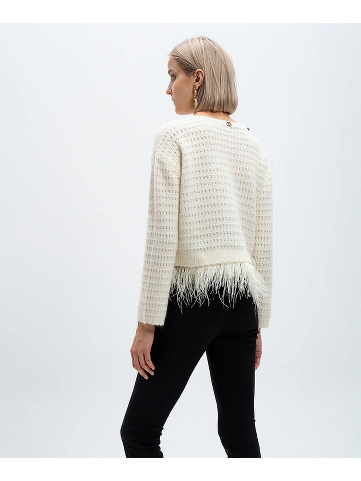 TWINSET Maglione Donna  242TP3251 00282 Bianco - Image 3