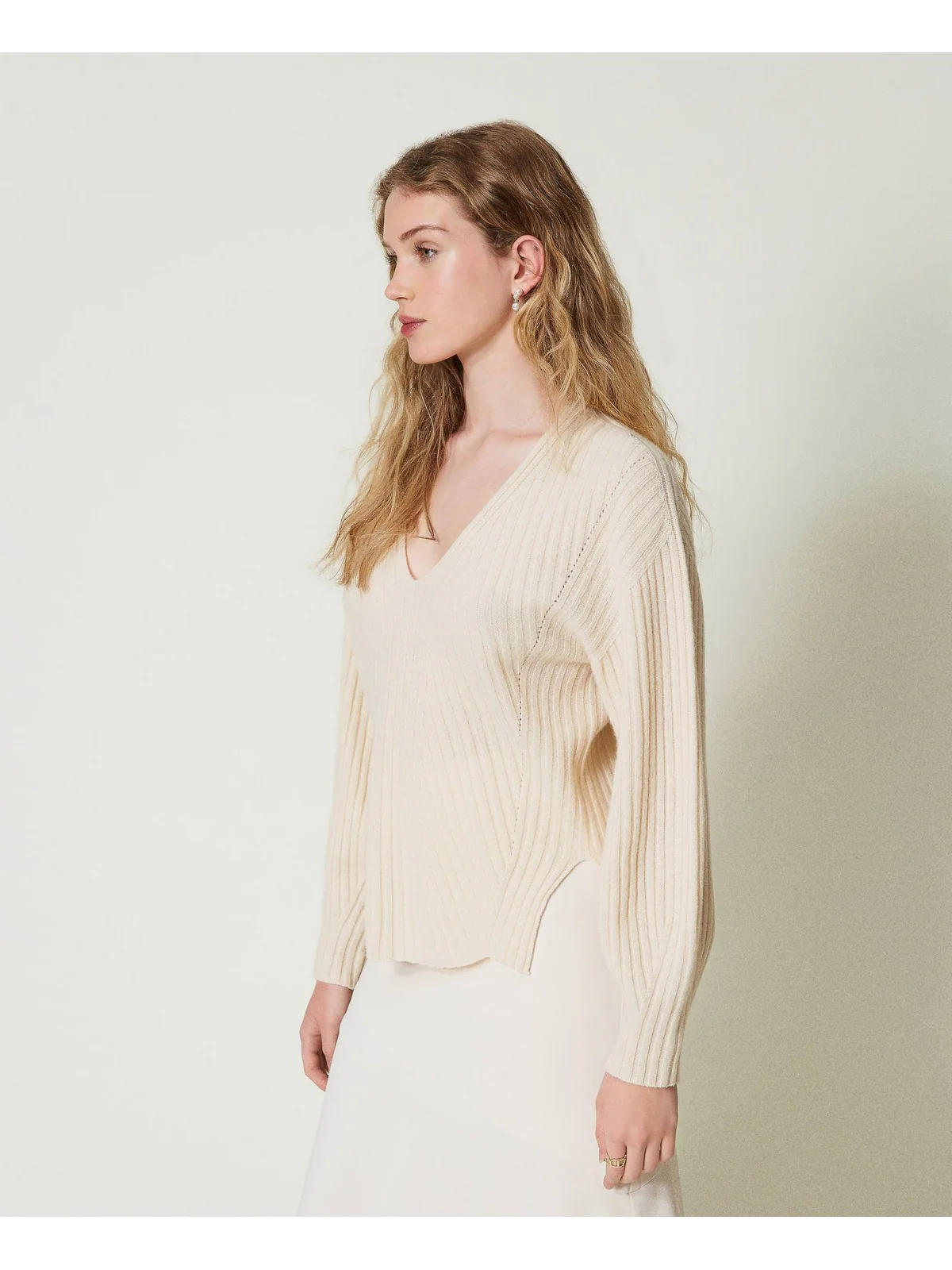 TWINSET Maglione Donna  242TP3716 00282 Bianco - Image 2