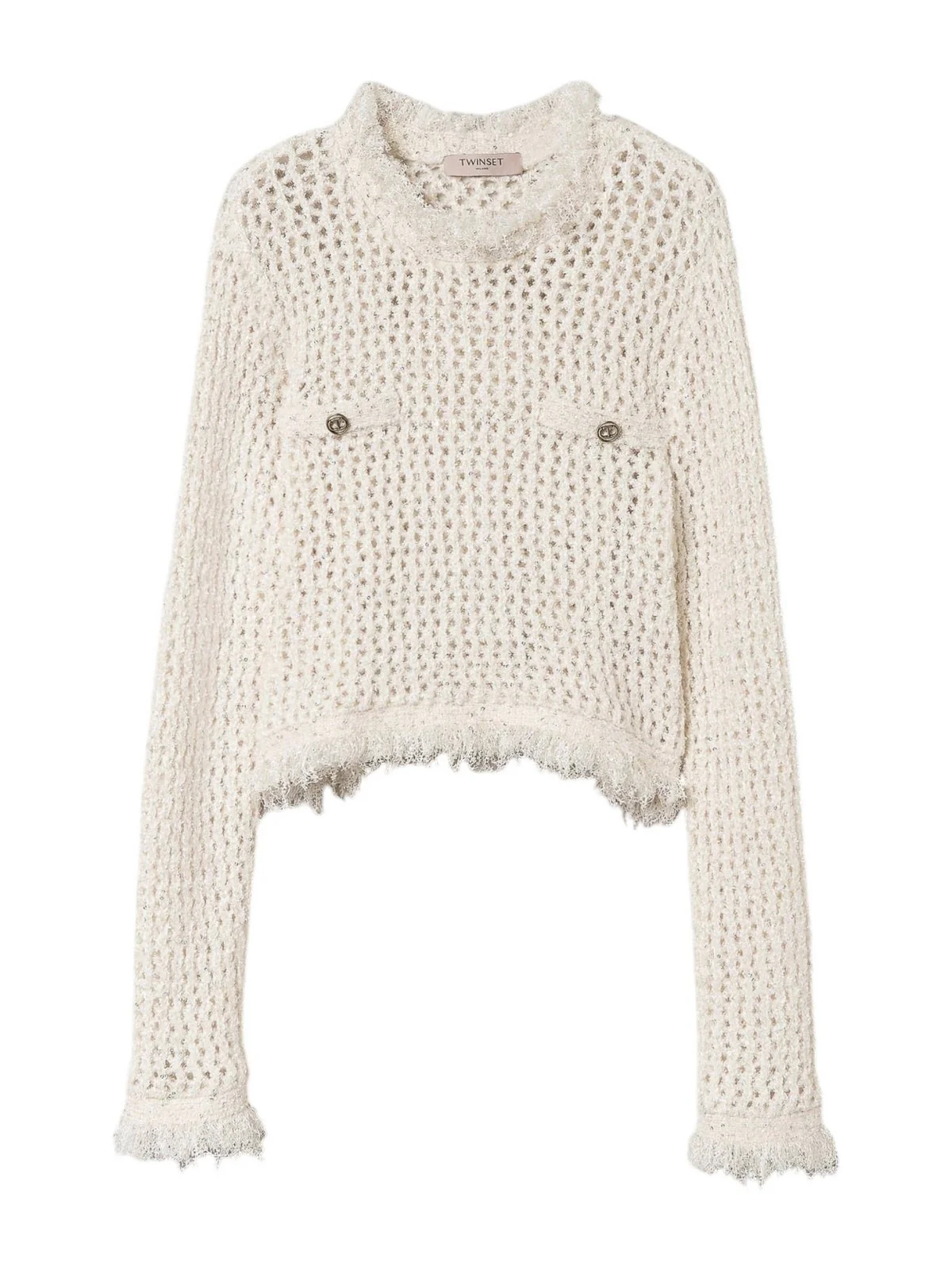 TWINSET Maglione Donna 242TP3770 11748 Bianco