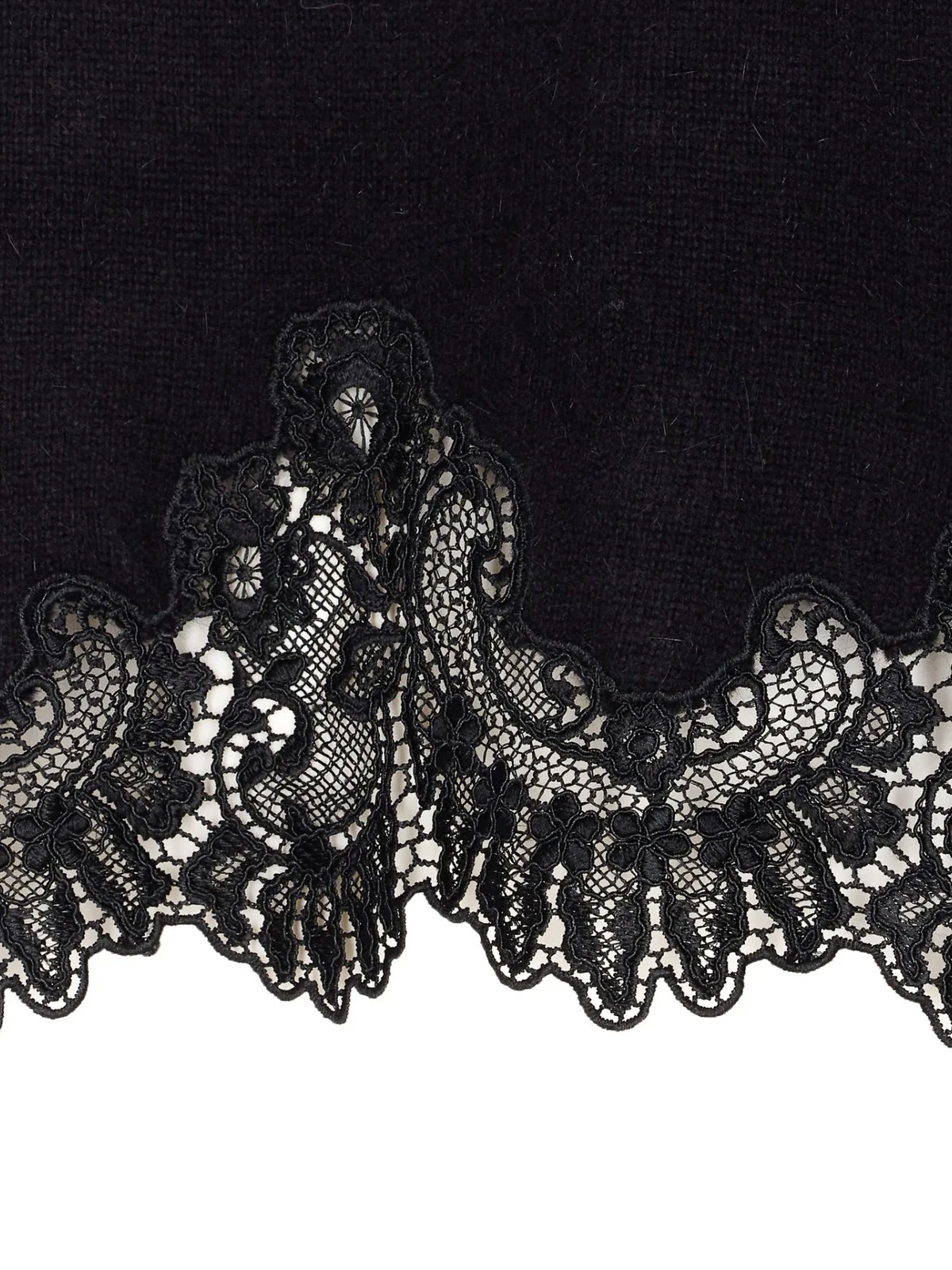 TWINSET Maglione Donna MIX ANGORA & LACE 252TT3381 00006 Nero - Image 2