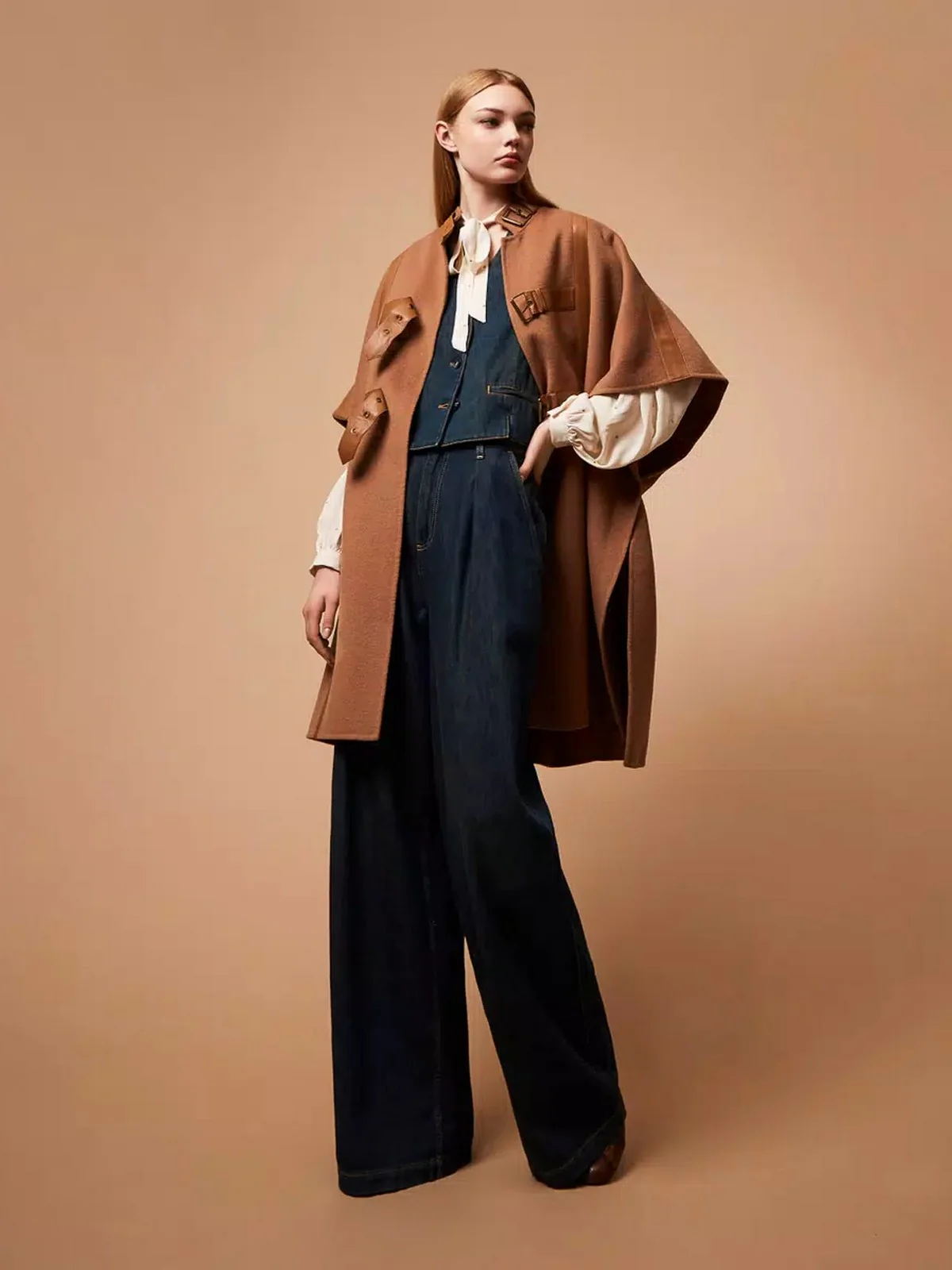 TWINSET Mantella Donna PANNO DOUBLE 252TP2073 11754 SANDY BROWN - Image 7