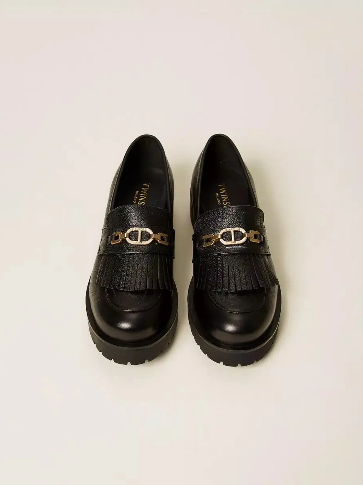 TWINSET Mocassino Donna CHAIN OVAL T 252TCP152 00006 Nero - Image 2
