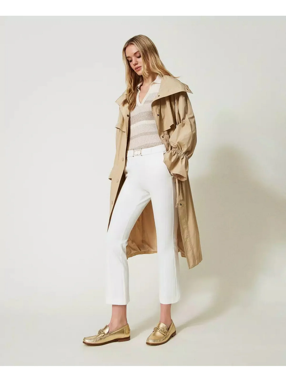TWINSET Pantalone Donna  241TP2274 00282 Bianco - Image 3