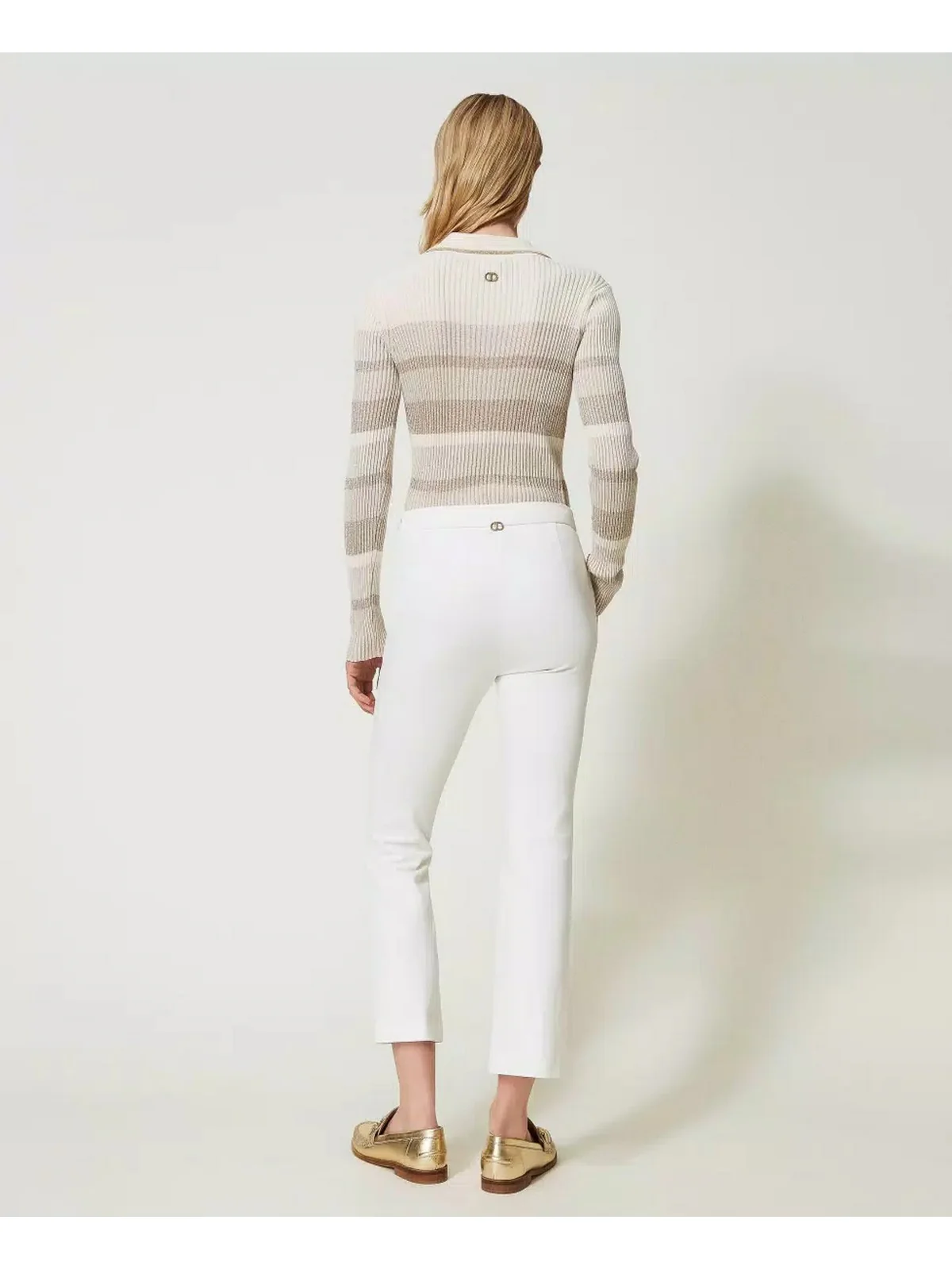 TWINSET Pantalone Donna  241TP2274 00282 Bianco - Image 4