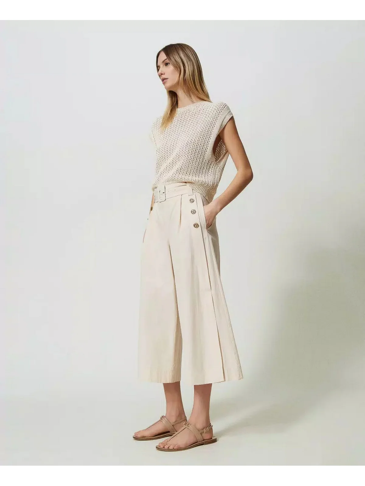 TWINSET Pantalone Donna  241TT2053 07222 Rosa - Image 4