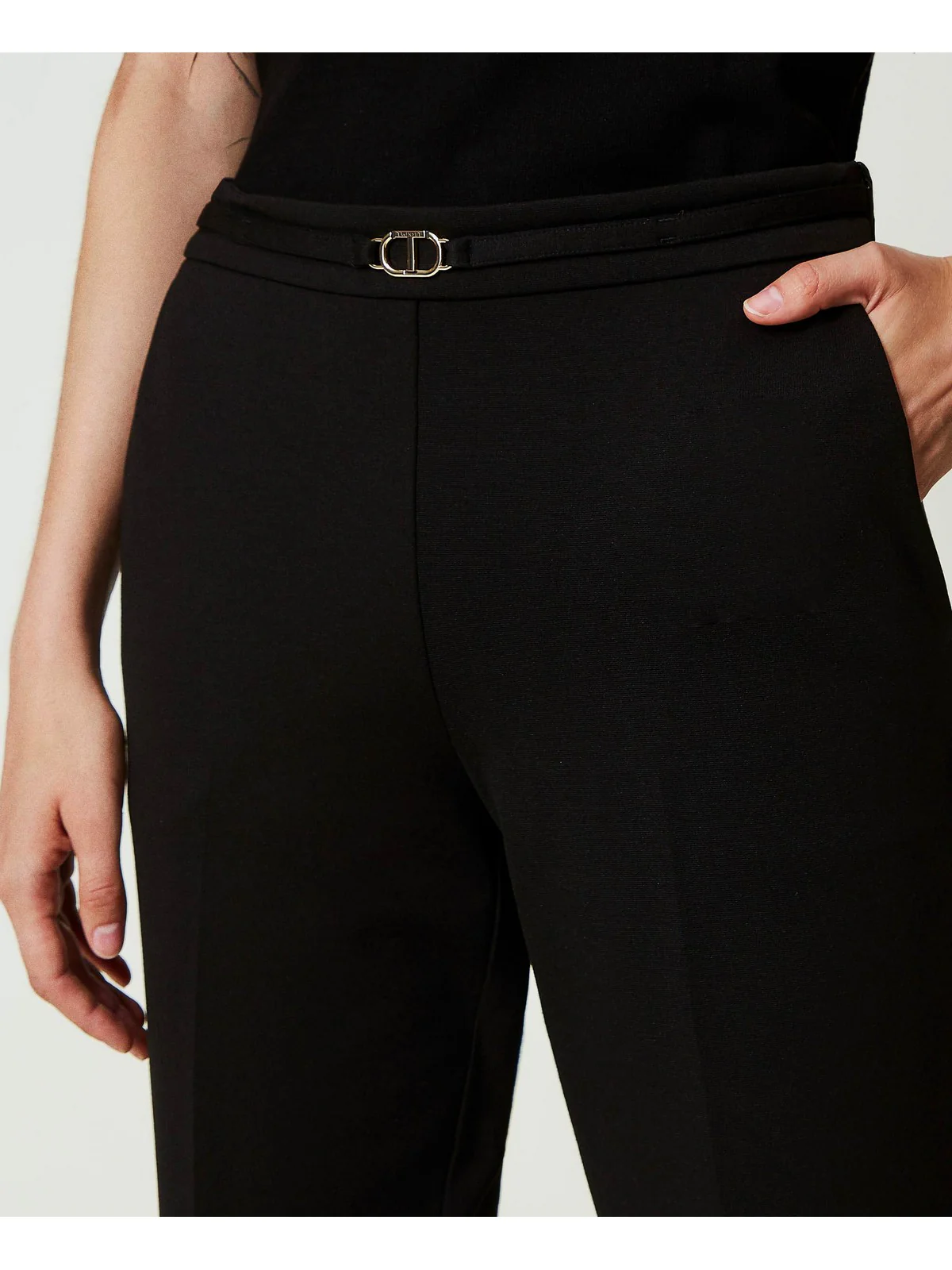TWINSET Pantalone Donna  242TP224A 00006 Nero - Image 4