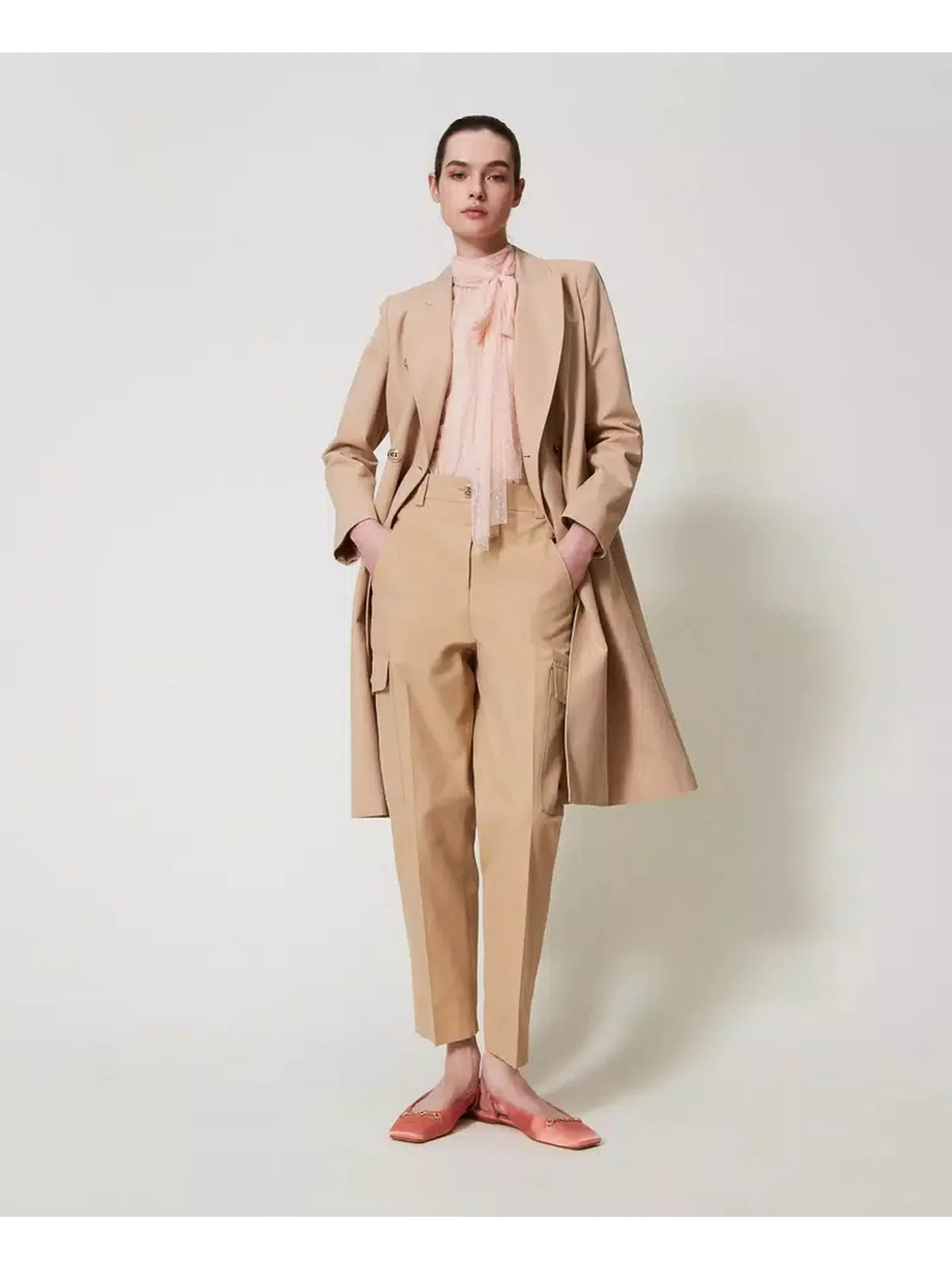 TWINSET Pantalone Donna  251TP2212 12145 Beige - Image 2