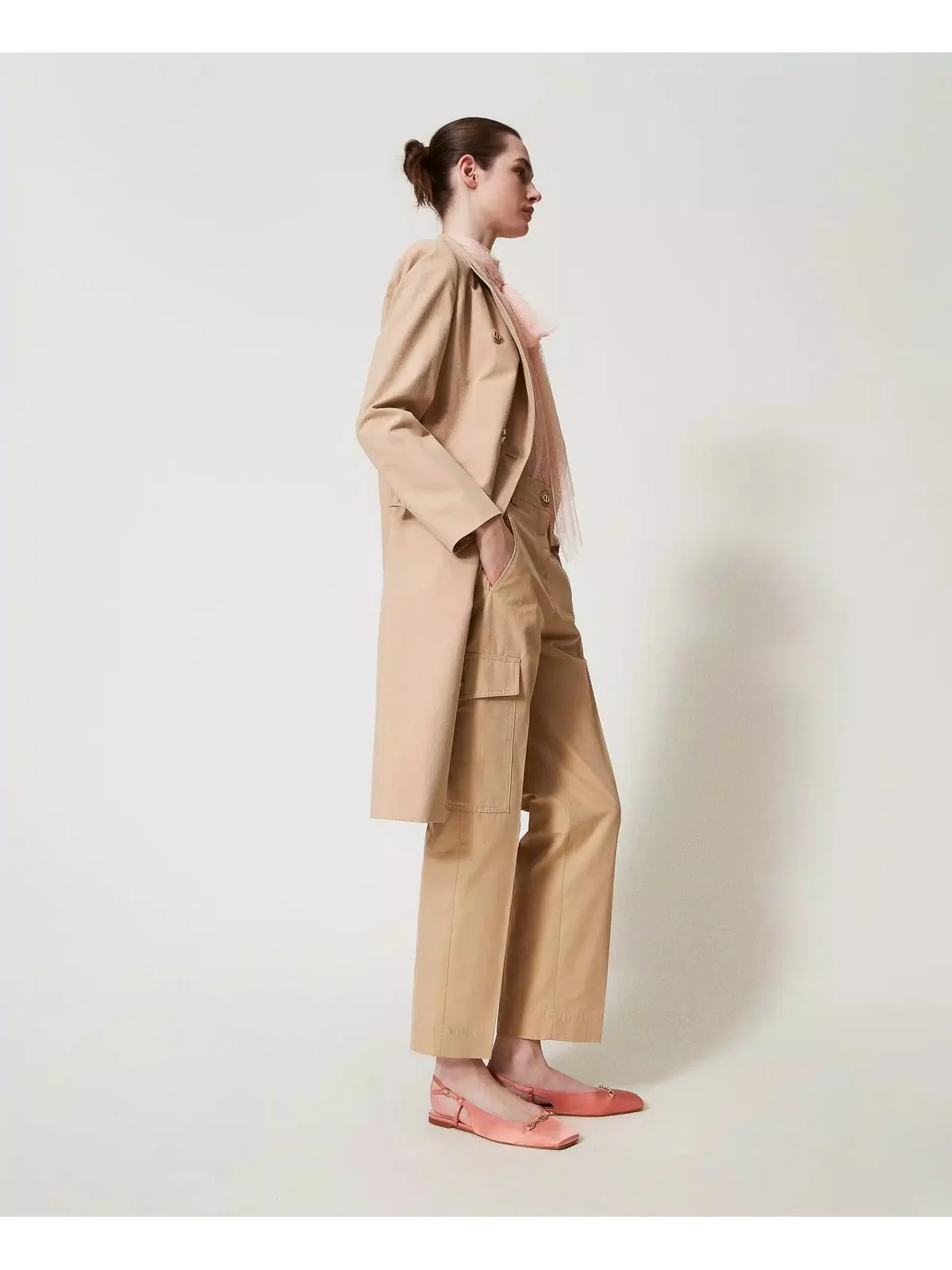 TWINSET Pantalone Donna  251TP2212 12145 Beige - Image 3