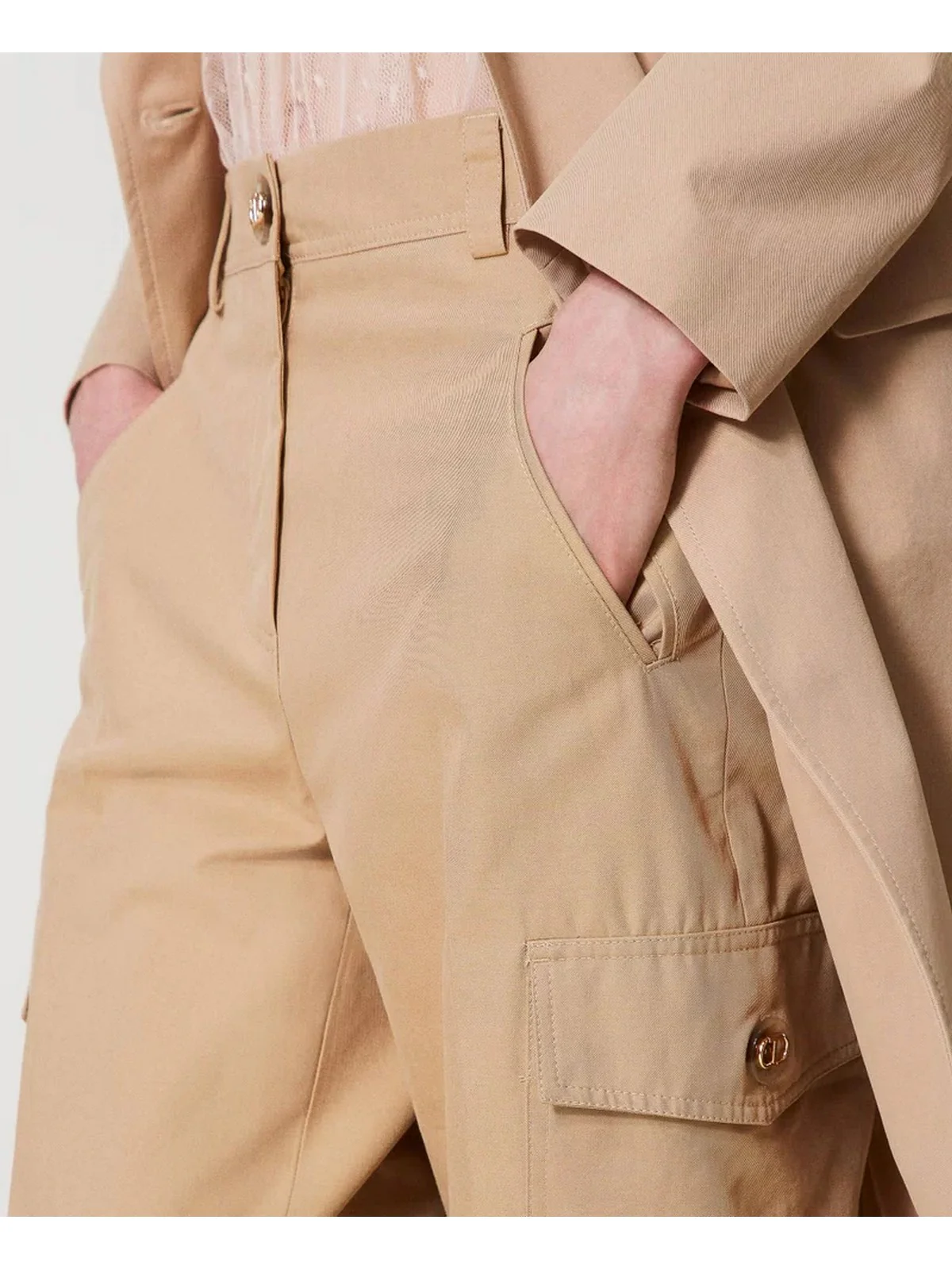 TWINSET Pantalone Donna  251TP2212 12145 Beige - Image 5