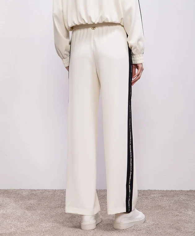 TWINSET Pantalone Donna  251TP2322 03711 BIC.NEVE/NERO - Image 3