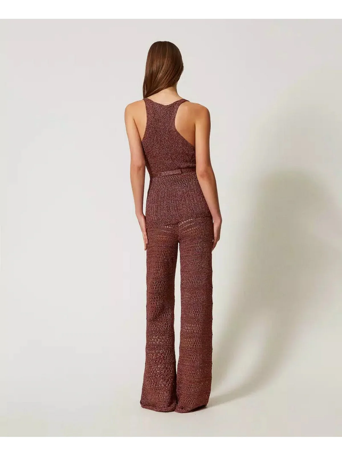 TWINSET Pantalone Donna  251TT3196 12450 Marrone - Image 4