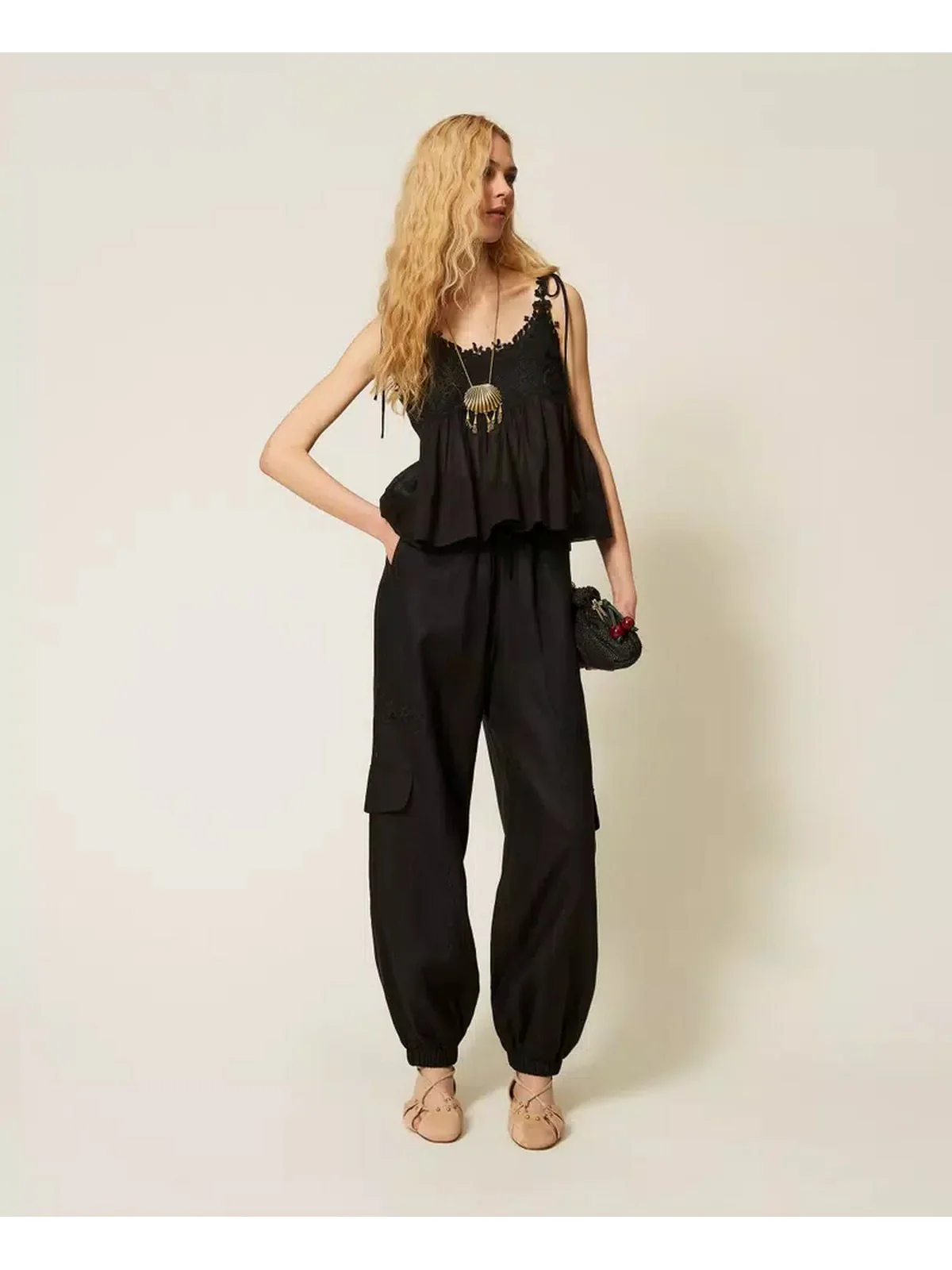 TWINSET Pantalone Donna  261TT2121 00006 Nero - Image 2