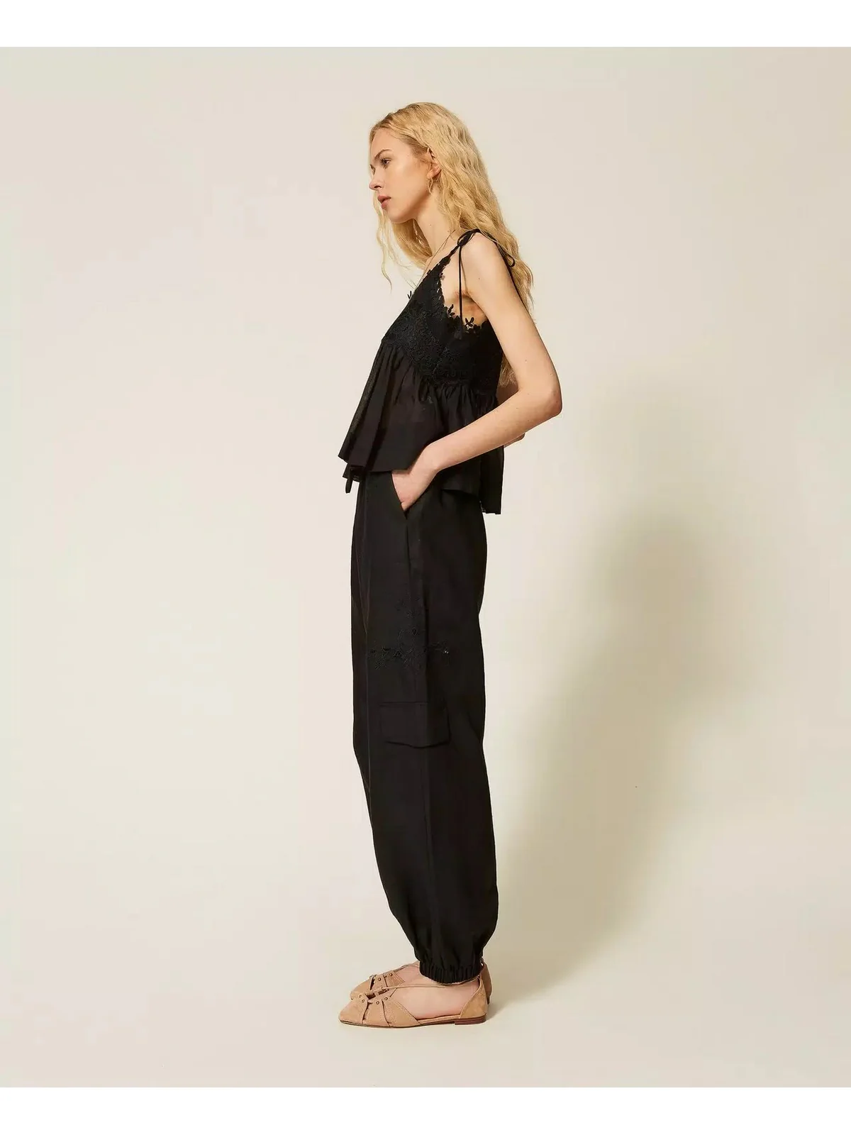 TWINSET Pantalone Donna  261TT2121 00006 Nero - Image 3