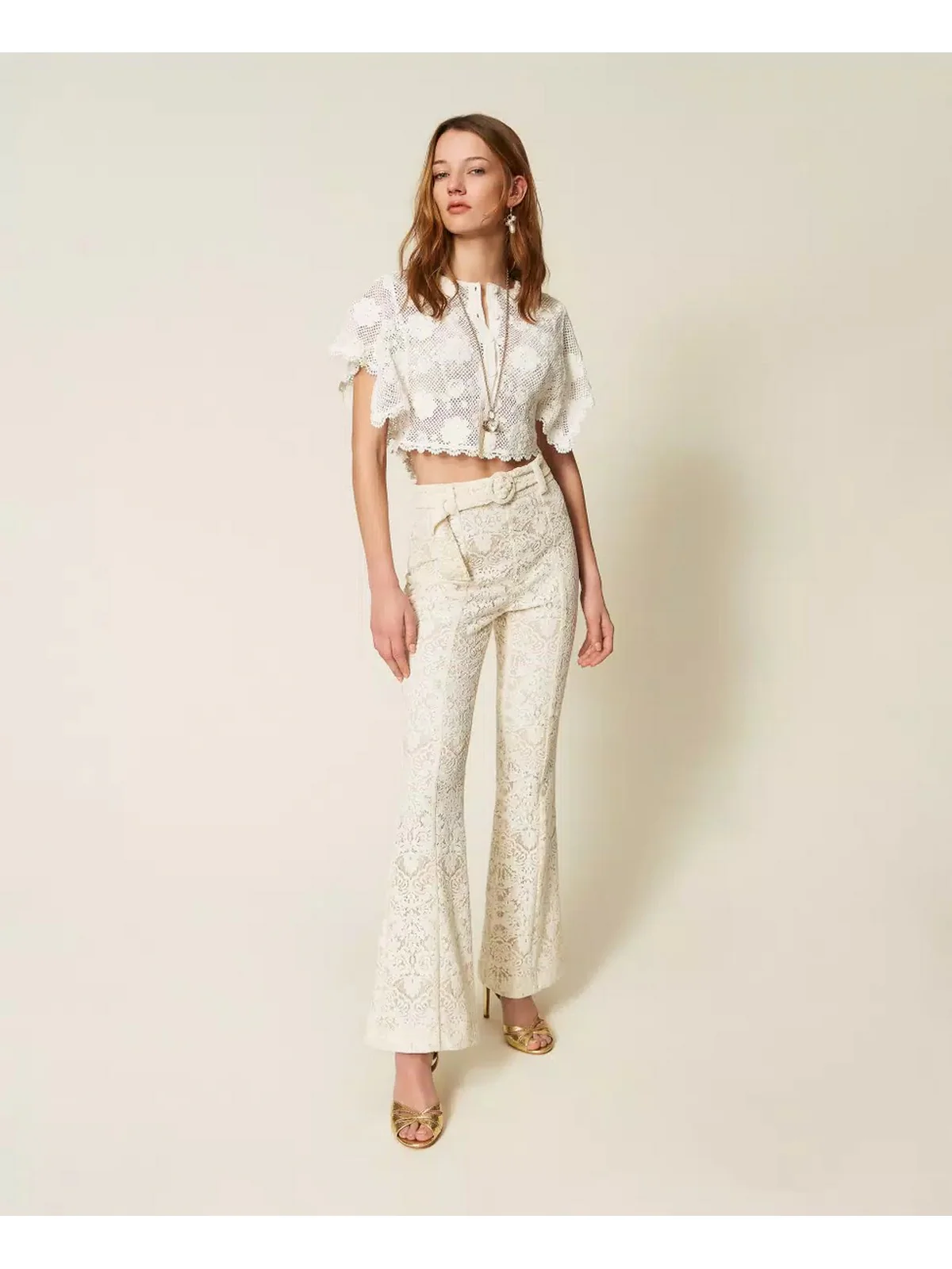 TWINSET Pantalone Donna  261TT2314 00059 MADREPERLA - Image 5