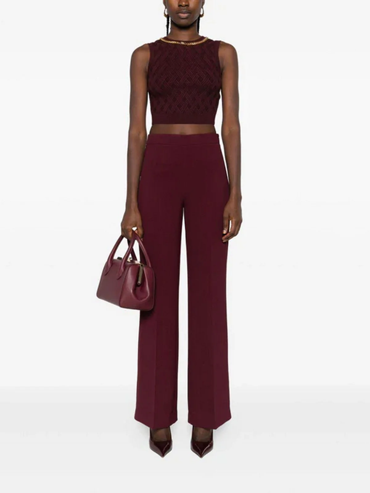 TWINSET Pantalone Donna CREPE SUIT 252TP2591 05609 WINETASTING - Image 3