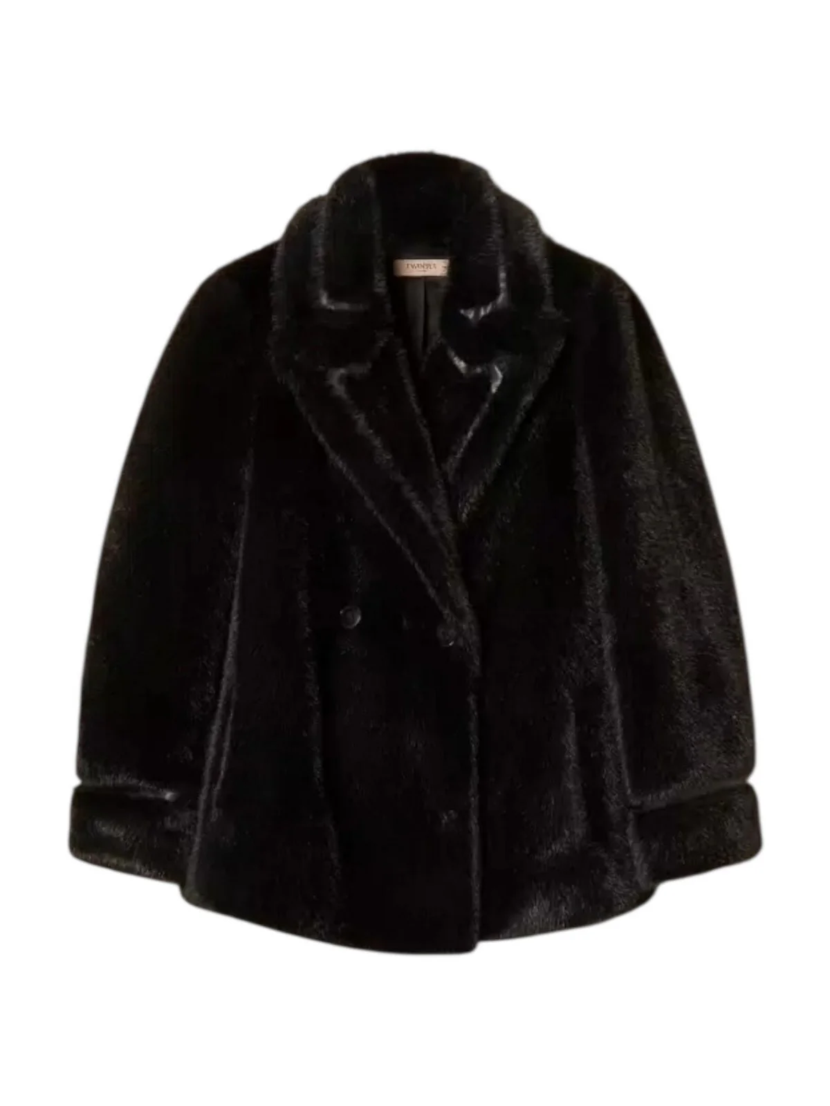 TWINSET Pelliccia Donna WARM FEELING 252TT2154 00006 Nero - Image 2