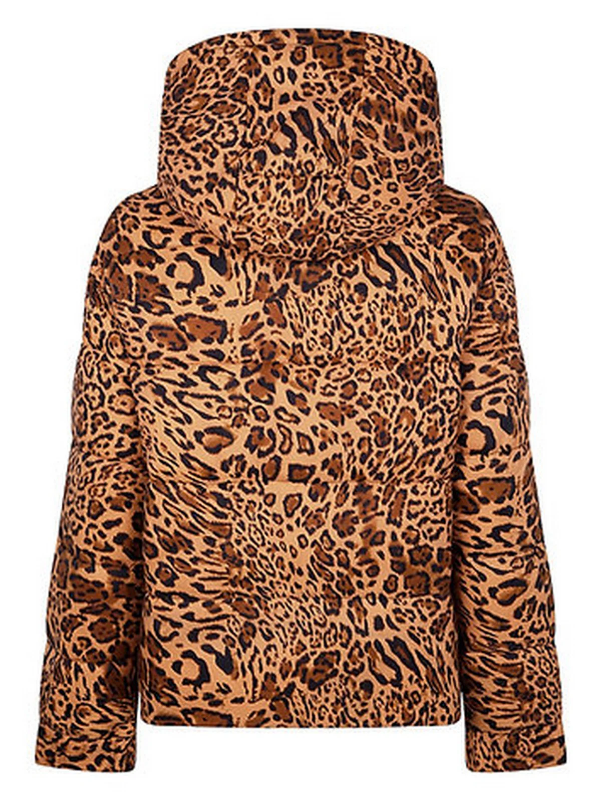 TWINSET Piumino Donna QUILTED WILD PRINTED 252TP2450 12737 ST.ANIMALIER COFFEE/LAND - Image 2