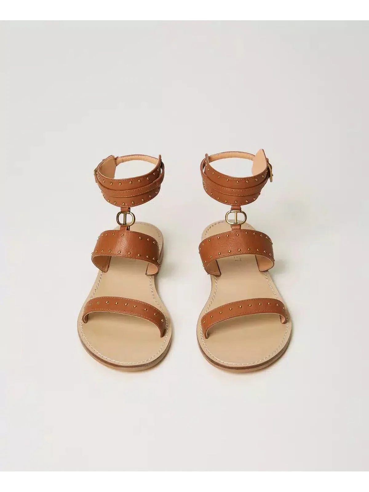 TWINSET Sandalo Donna  241TCT050 00057 Marrone - Image 4