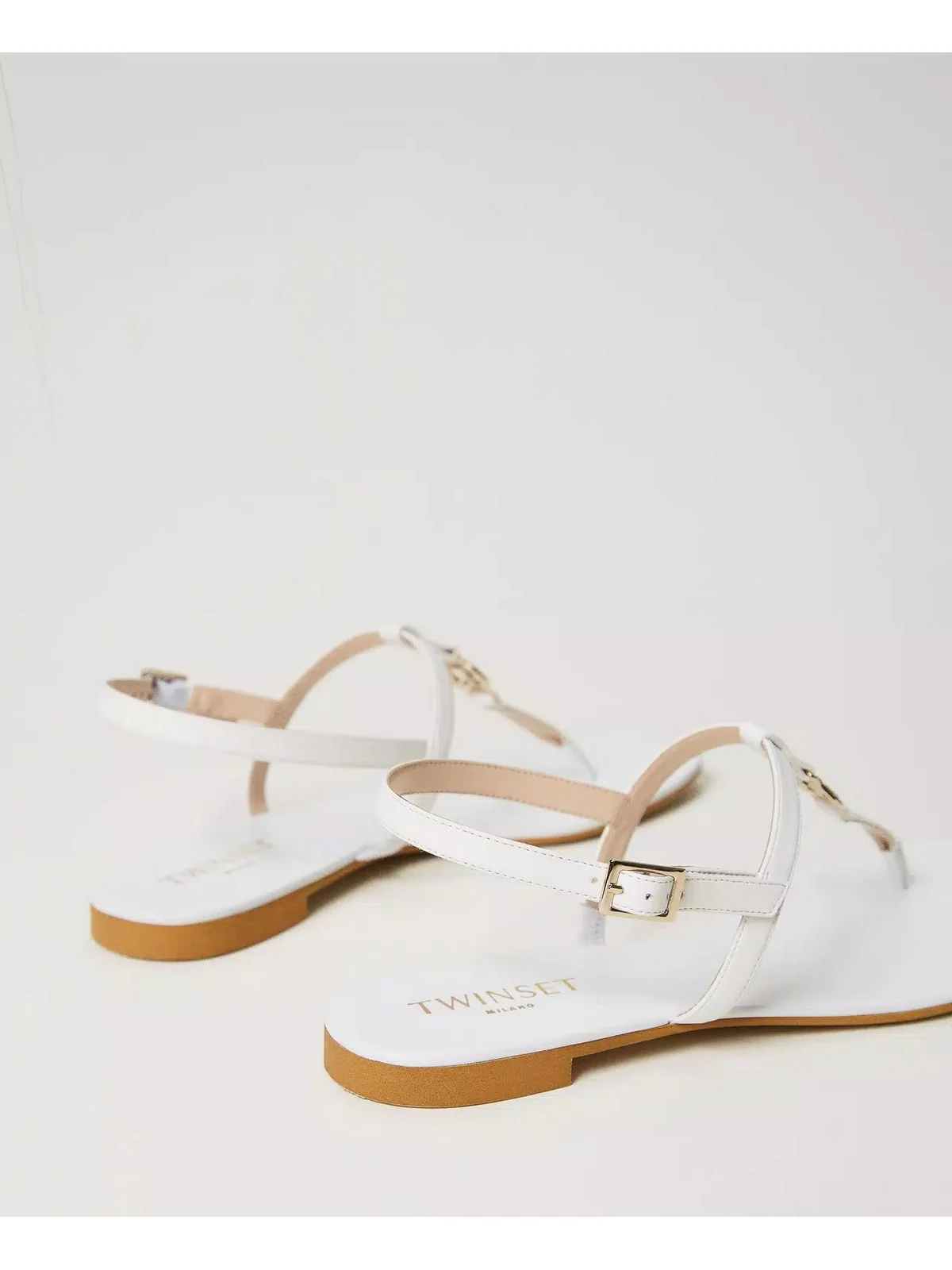 TWINSET Sandalo Donna  241TCT100 00001 Bianco - Image 3