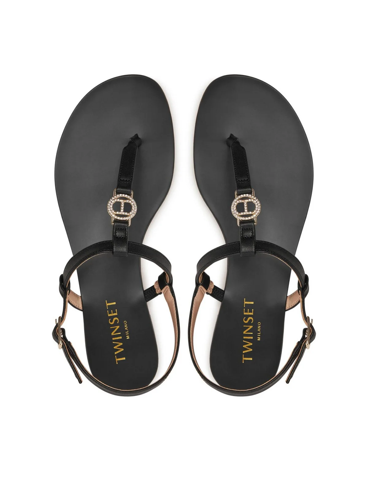 TWINSET Sandalo Donna  241TCT100 00006 Nero - Image 3