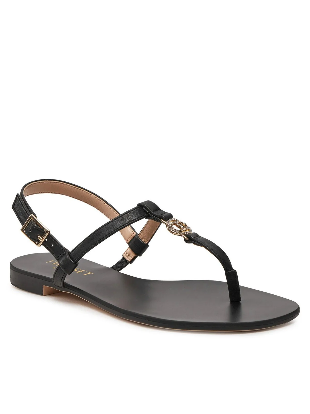 TWINSET Sandalo Donna  241TCT100 00006 Nero - Image 6