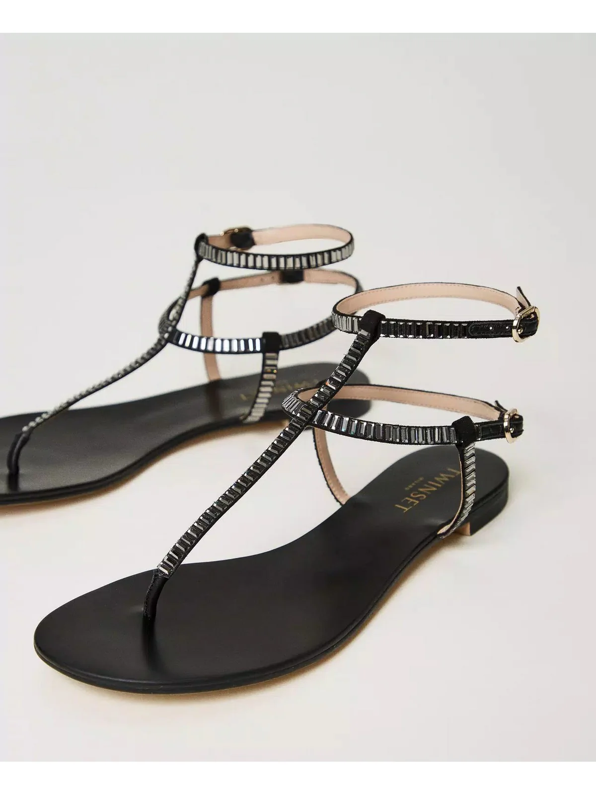 TWINSET Sandalo Donna 241TCT110 00006 Nero - Image 2