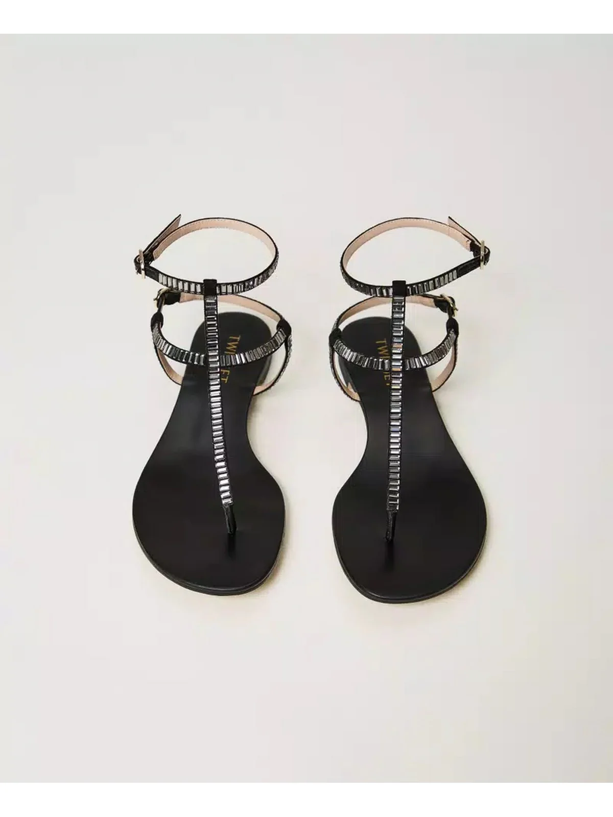 TWINSET Sandalo Donna 241TCT110 00006 Nero - Image 4