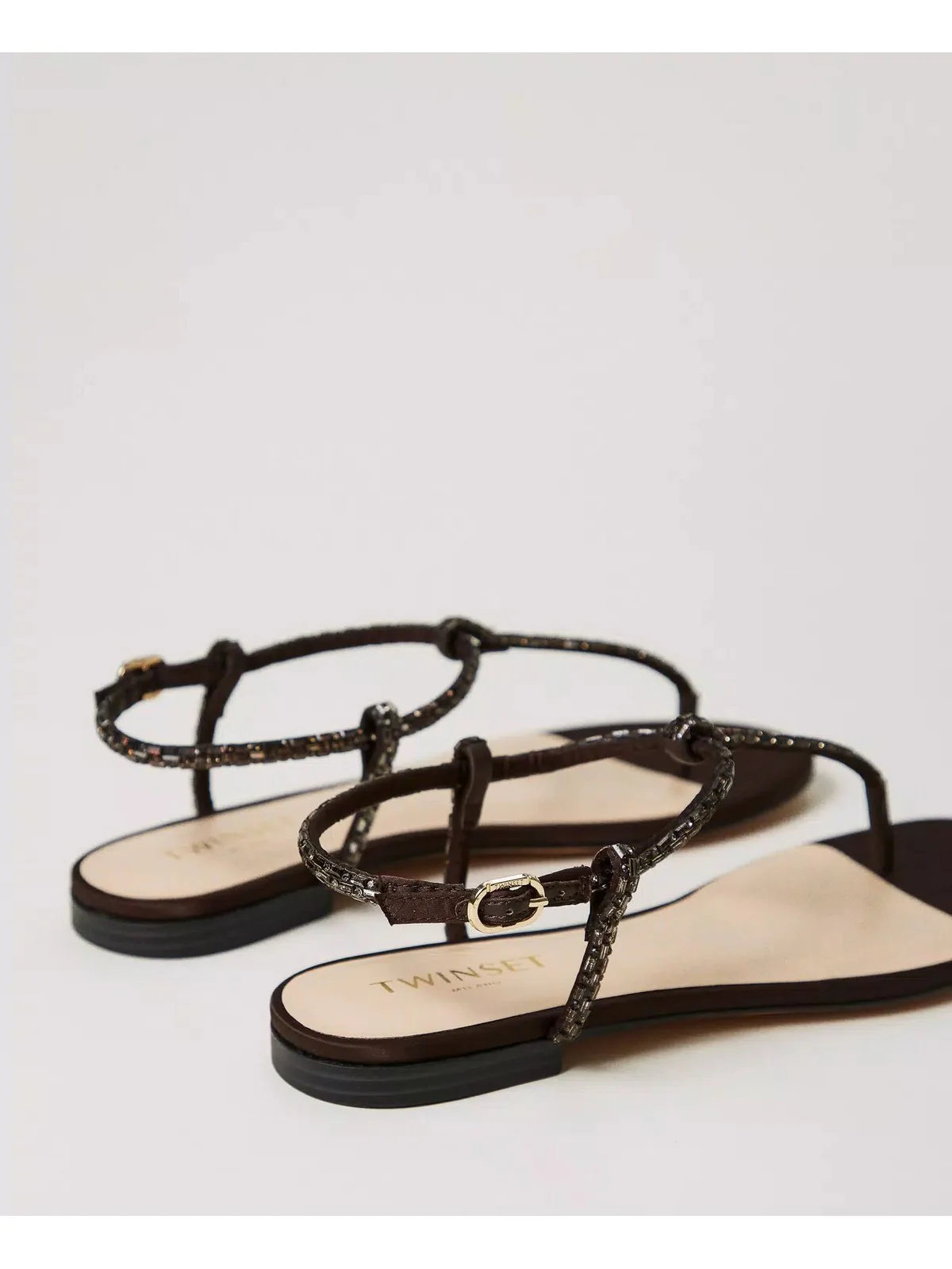 TWINSET Sandalo Donna  251TGT110 10780 Marrone - Image 3
