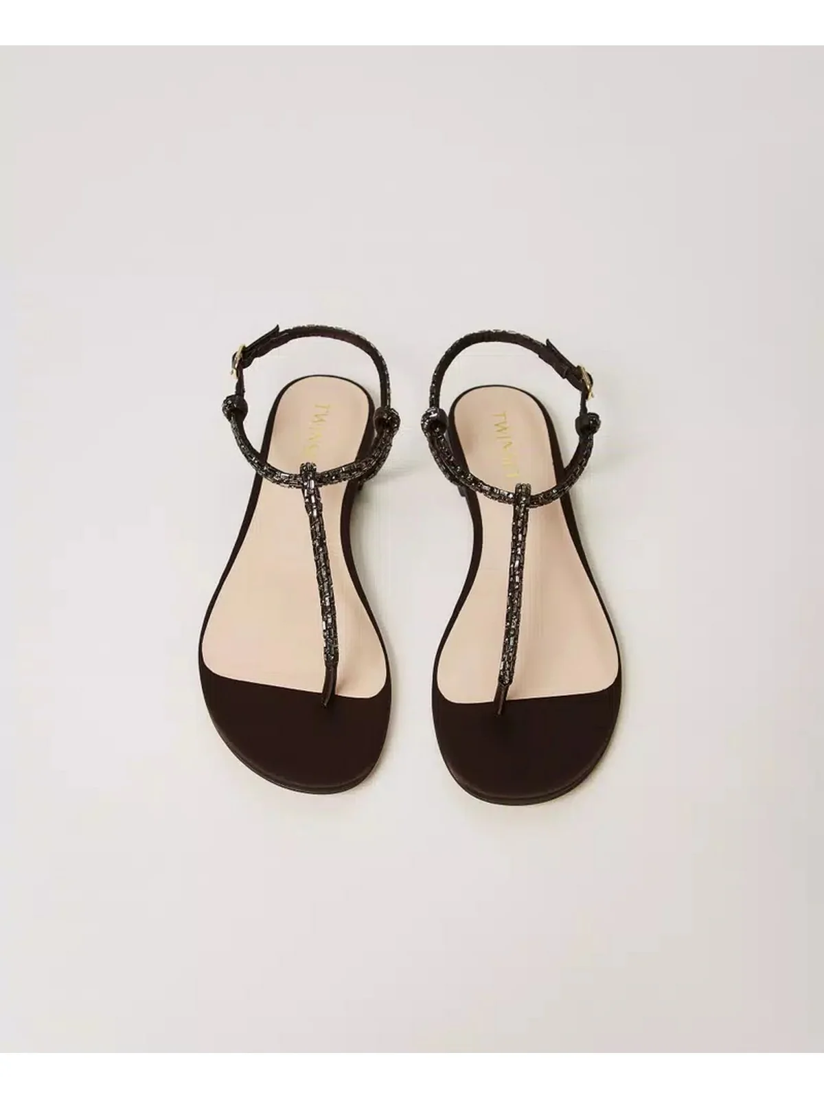 TWINSET Sandalo Donna  251TGT110 10780 Marrone - Image 4