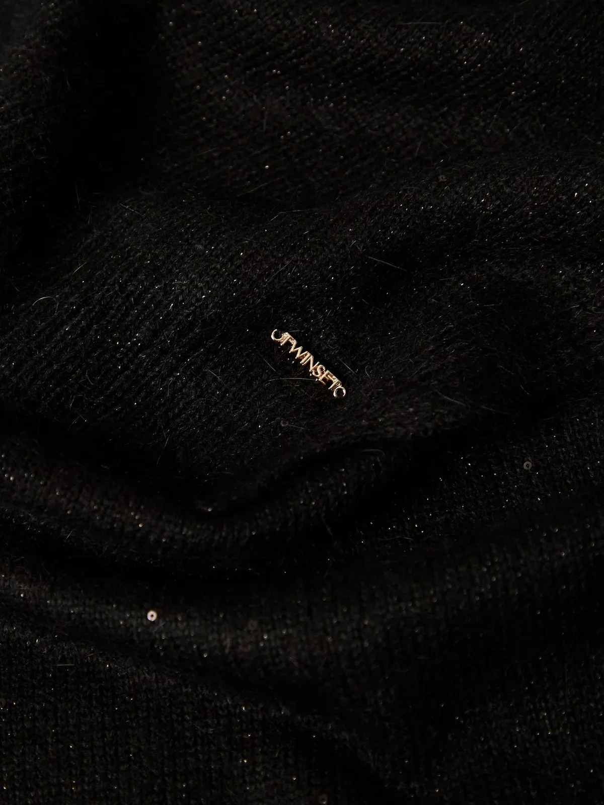 TWINSET Sciarpa Donna SEQUINS KNITTING 252TA426A 00006 Nero - Image 3