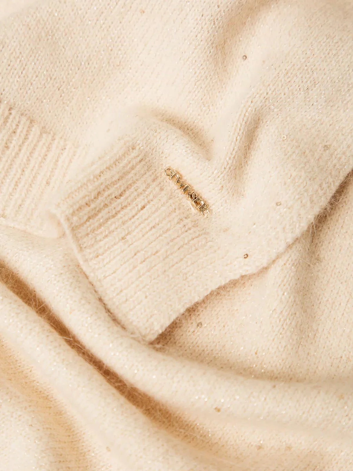 TWINSET Sciarpa Donna SEQUINS KNITTING 252TA426A 07222 PARCHMENT - Image 3