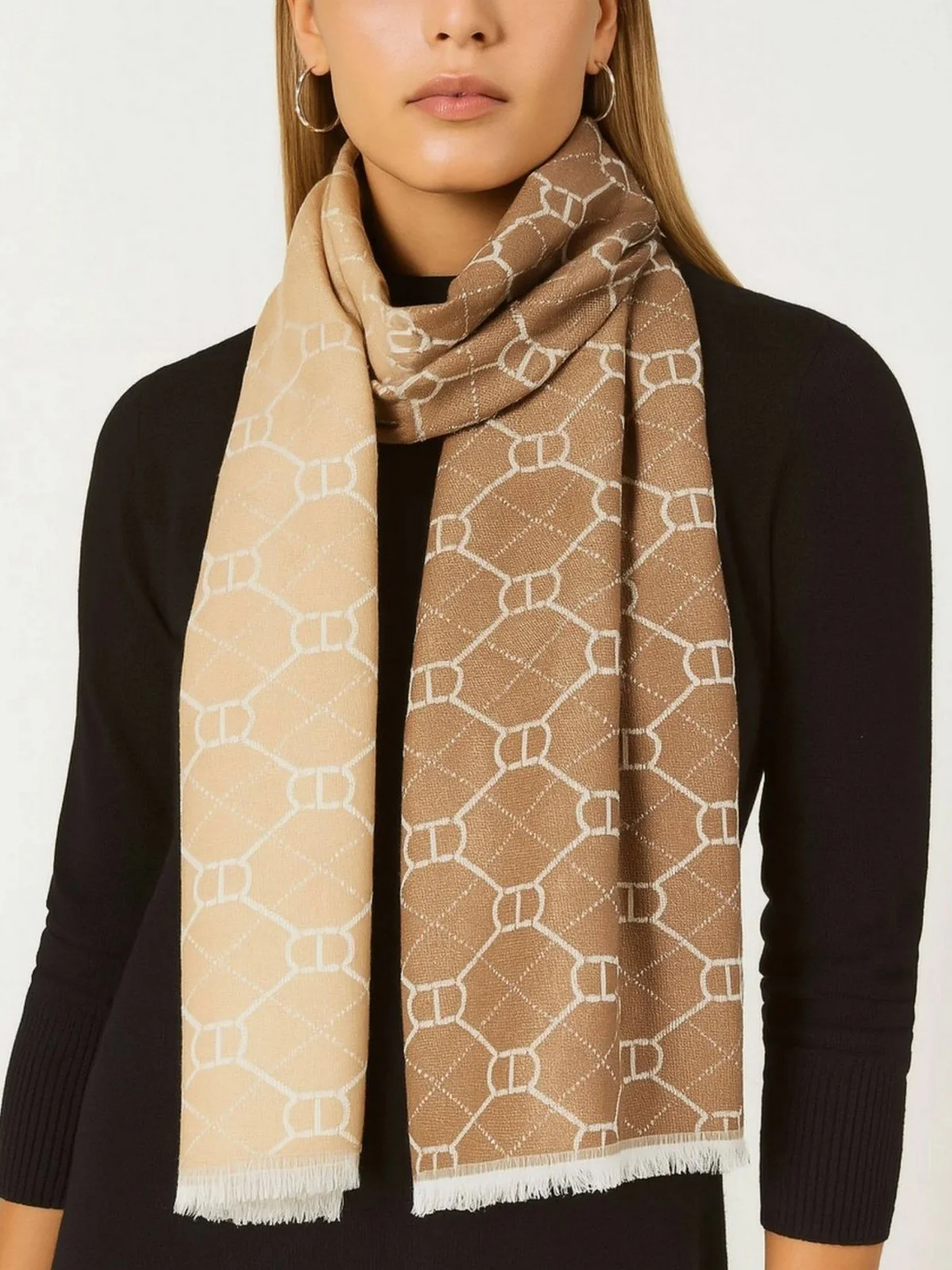 TWINSET Sciarpa Donna SHADED LUREX SCARF 252TA4210 12129 NATURAL BEIGE - Image 4