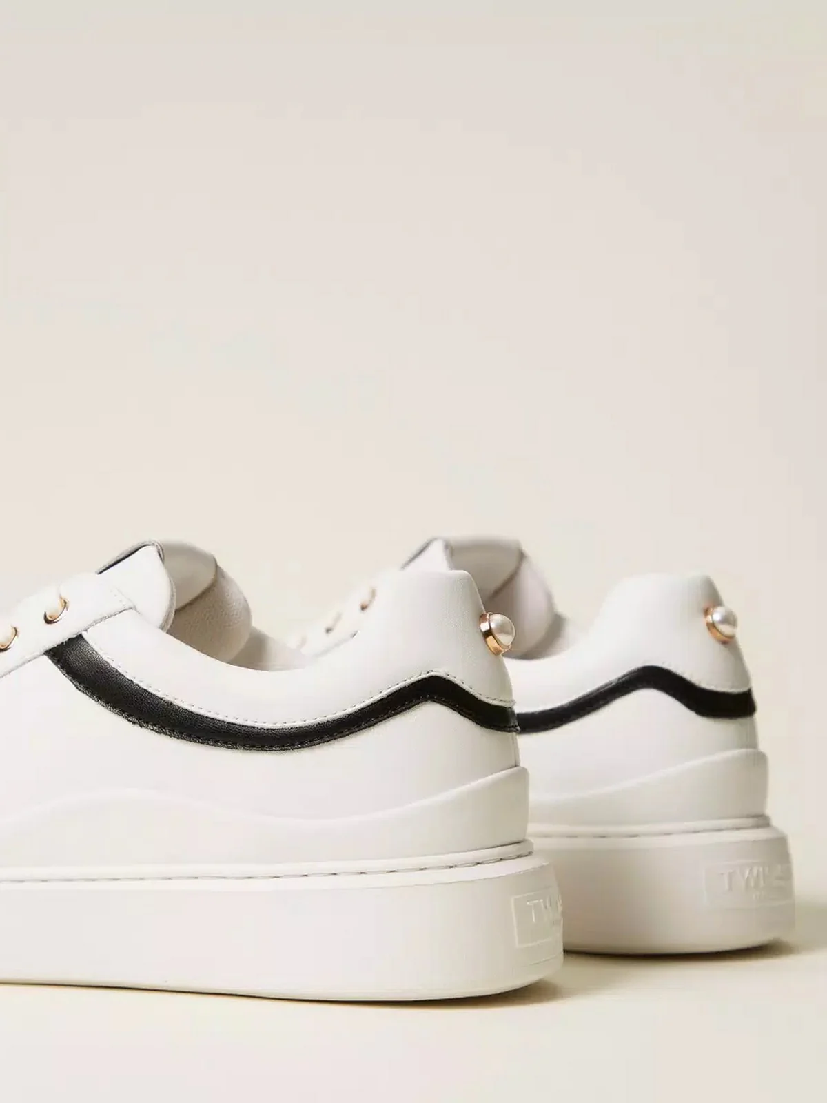 TWINSET Sneaker Donna SNEAKERS 252TCP020 01870 BIC.OTTICO/NERO - Image 3