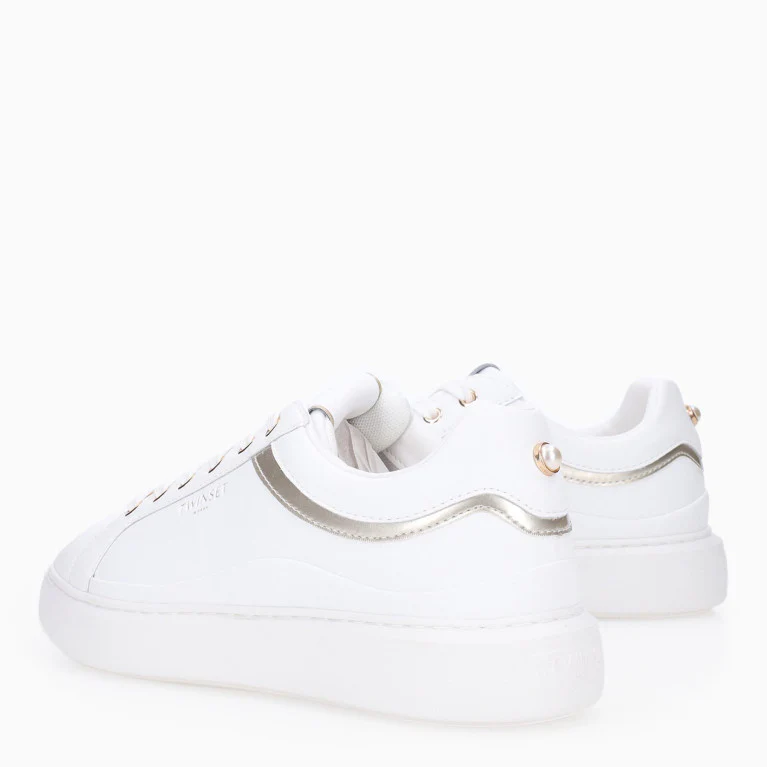 TWINSET Sneaker Donna SNEAKERS 252TCP020 07049 BIC.OTTICO/ORO - Image 3
