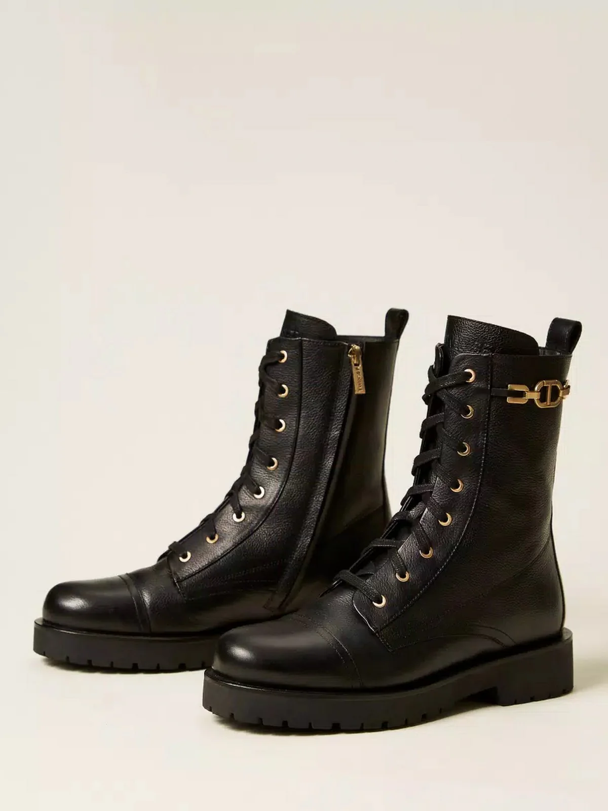 TWINSET Stivali e Stivaletti Donna CHAIN OVAL T 252TCP150 00006 Nero - Image 5