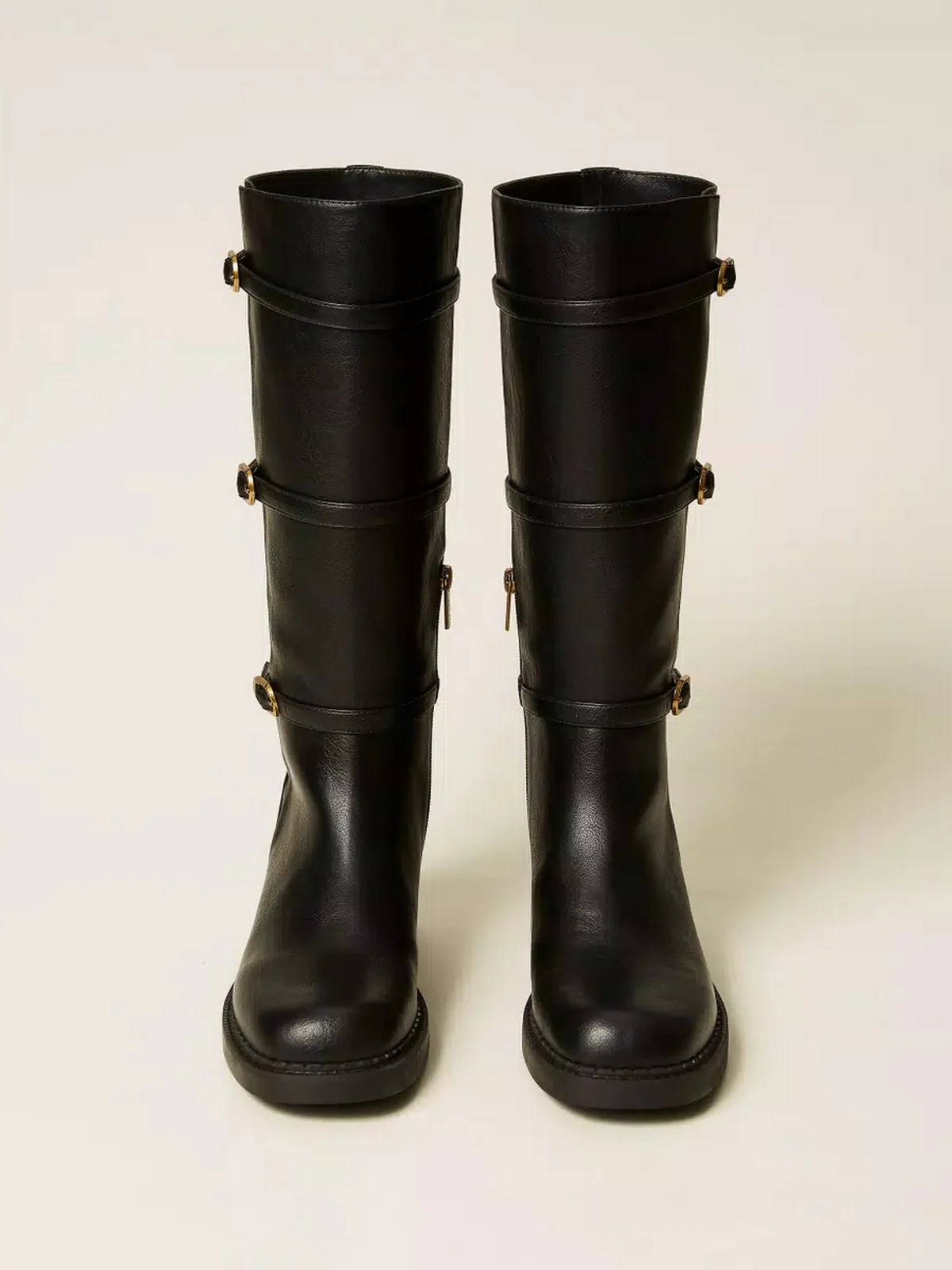 TWINSET Stivali e Stivaletti Donna POINT SQUARE BOOTS 252TGT090 00006 Nero - Image 3