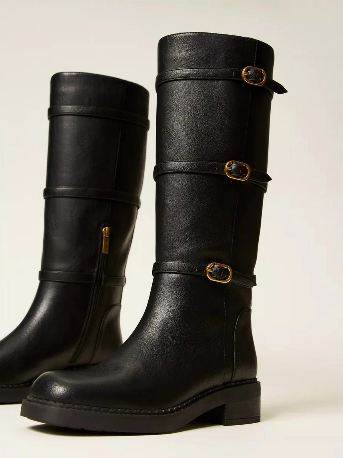 TWINSET Stivali e Stivaletti Donna POINT SQUARE BOOTS 252TGT090 00006 Nero - Image 5