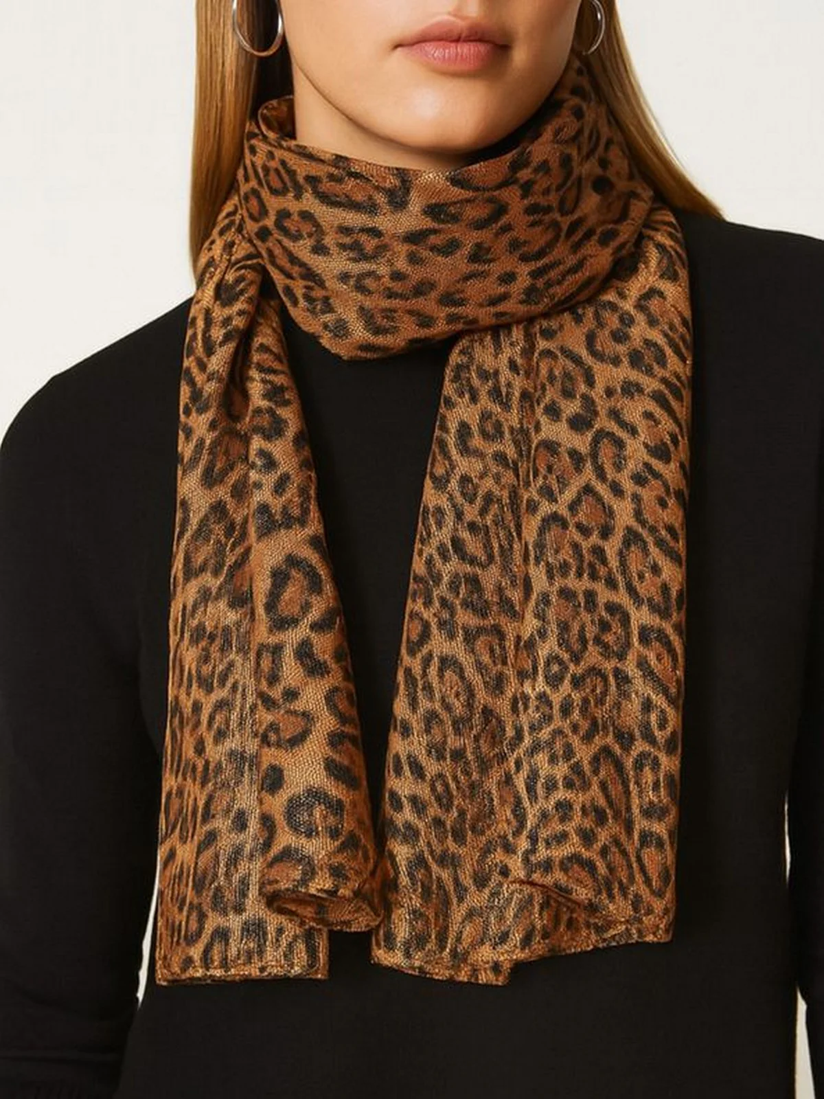TWINSET Stola Donna SPOTTED PRINT SCARF 252TA4610 12737 ST.ANIMALIER COFFEE/LAND - Image 2