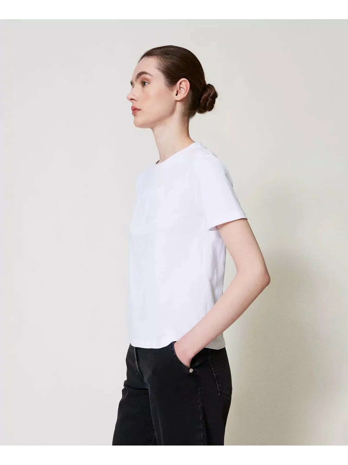 TWINSET T-shirt Donna 251TP2072 00001 Bianco - Image 3