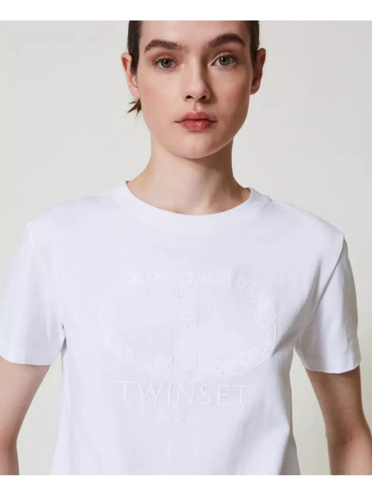 TWINSET T-shirt Donna 251TP2072 00001 Bianco - Image 5