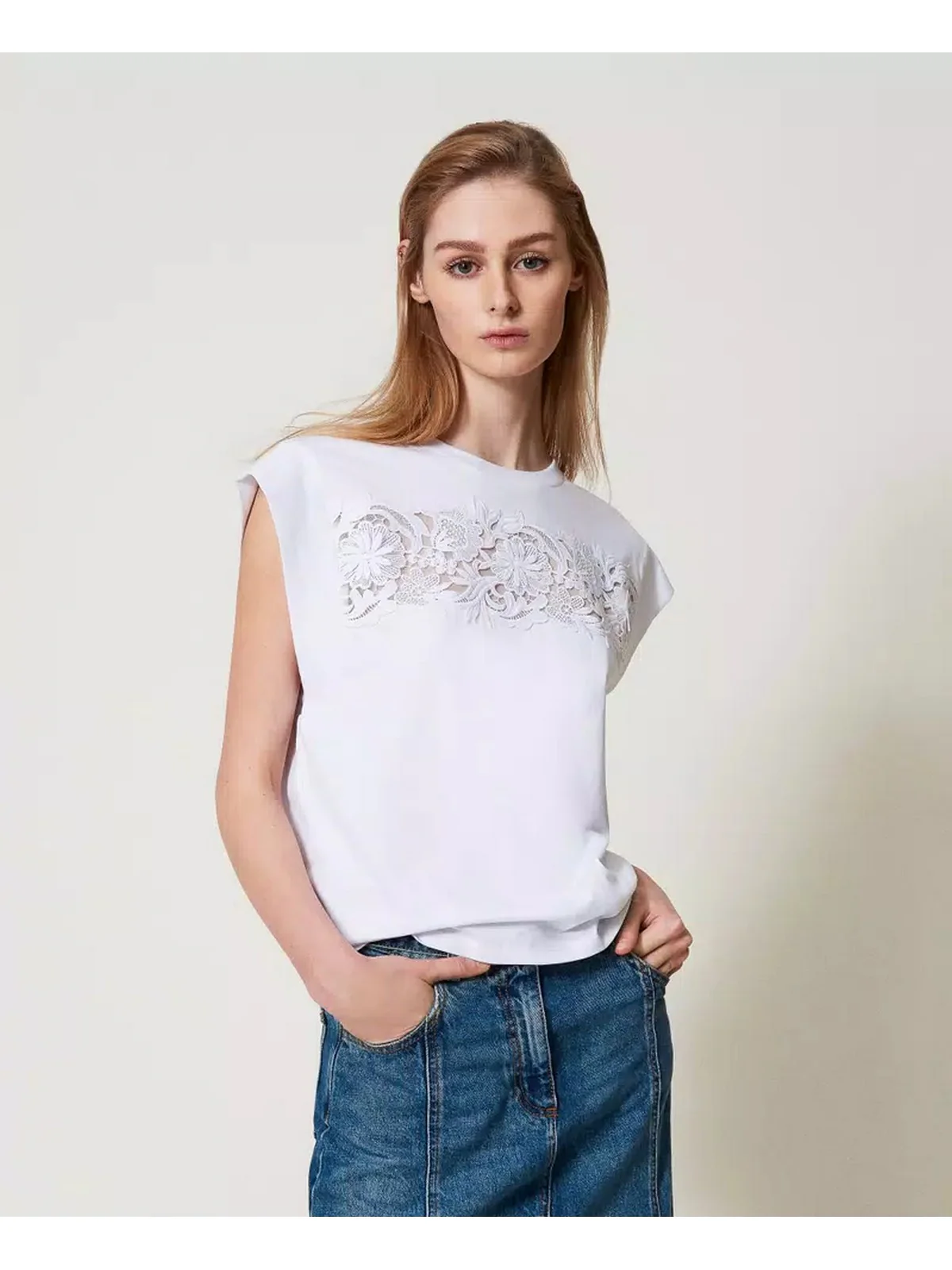 TWINSET T-shirt Donna  251TP2073 00001 Bianco - Image 3