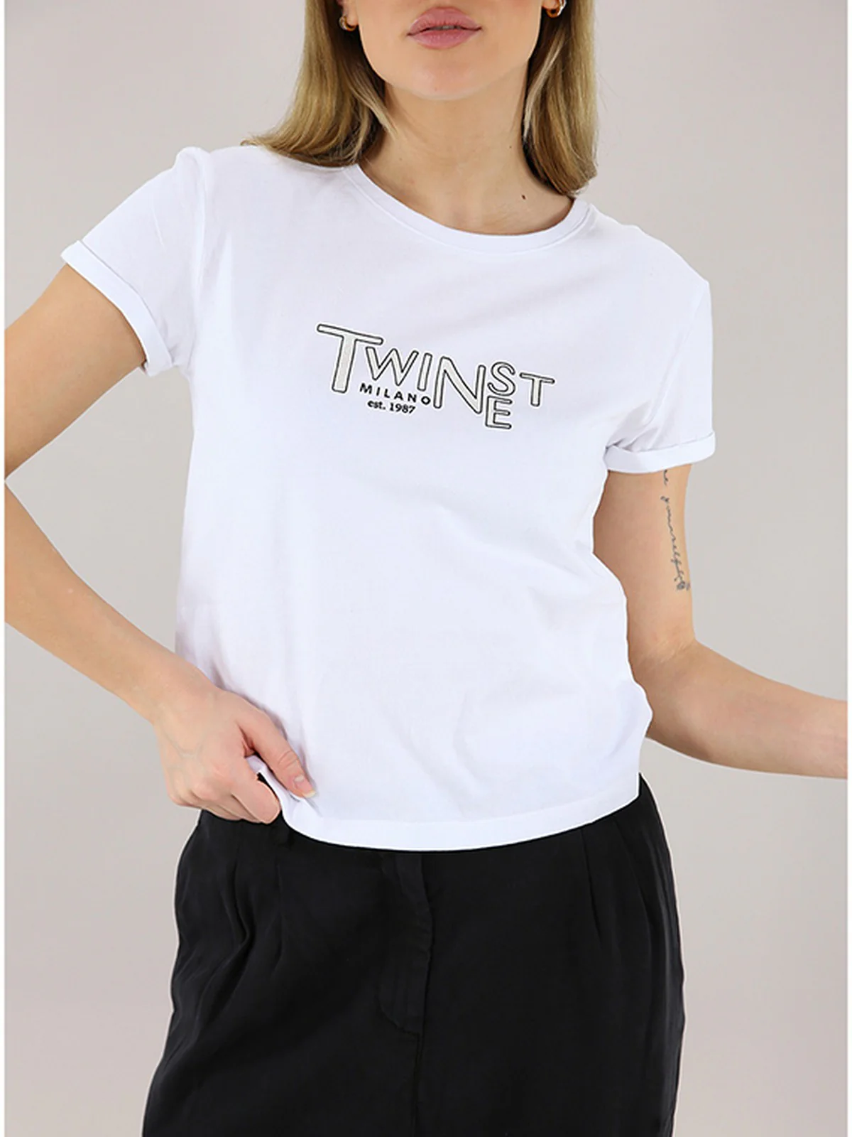 TWINSET T-shirt Donna  251TP2540 00001 BIANCO OTTICO - Image 2