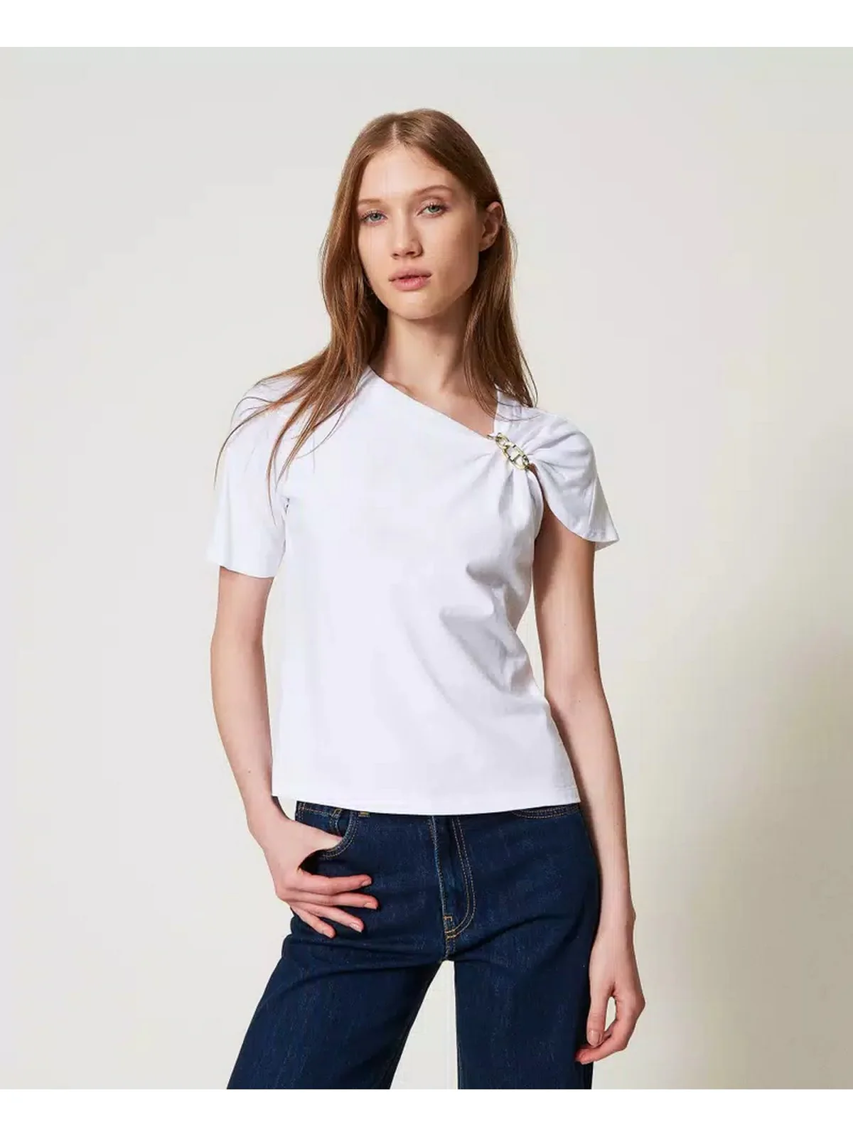 TWINSET T-shirt Donna 251TP2640 00001 Bianco - Image 3