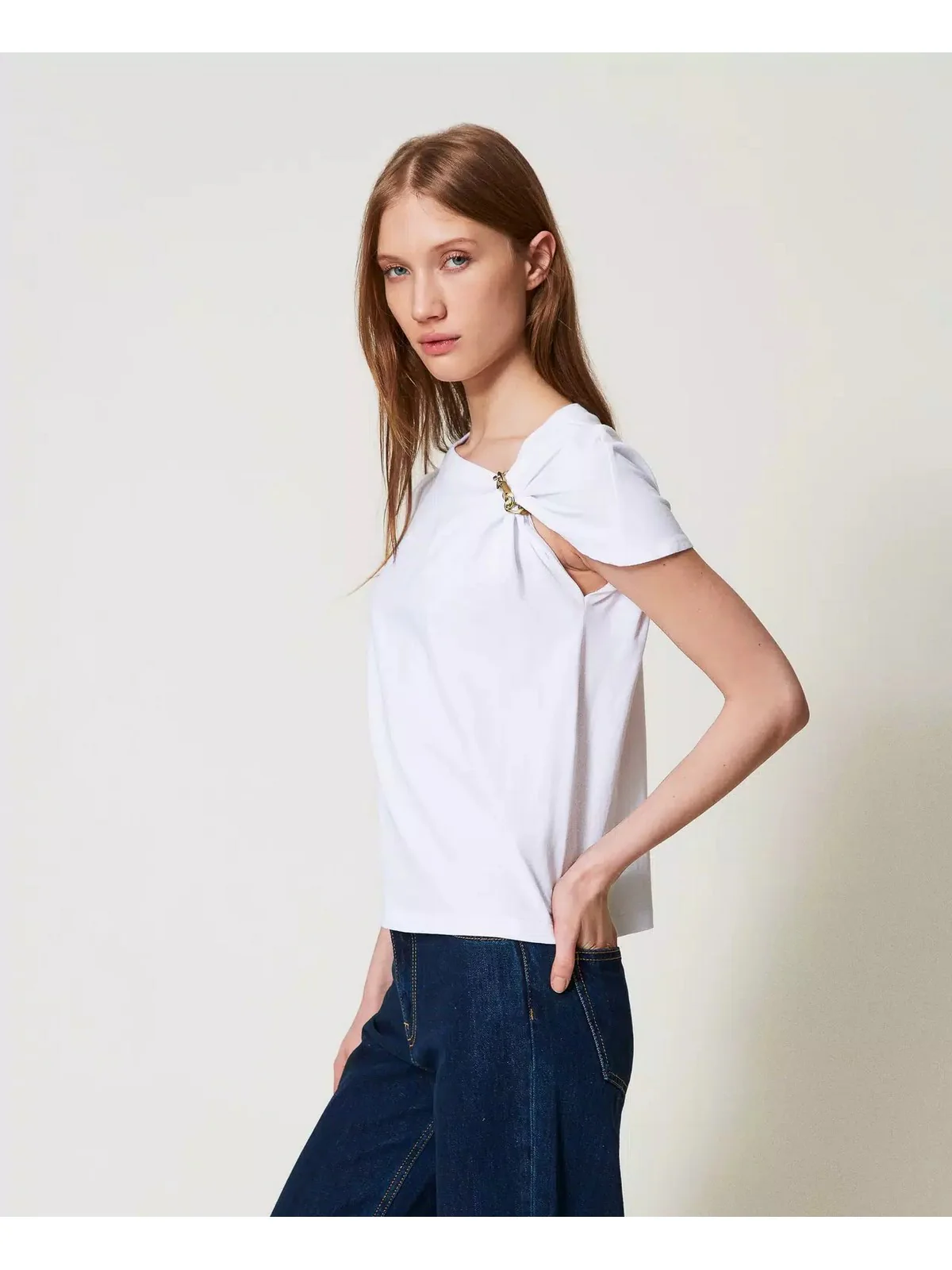 TWINSET T-shirt Donna 251TP2640 00001 Bianco - Image 4