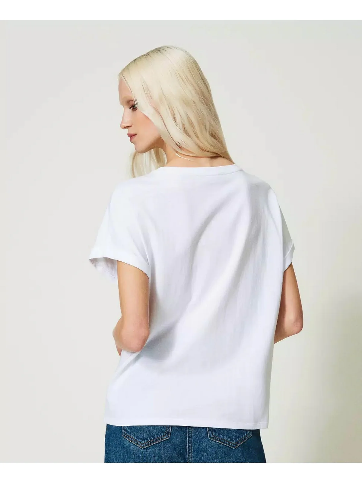 TWINSET T-Shirt e Polo Donna  241TP2211 00001 Bianco - Image 5