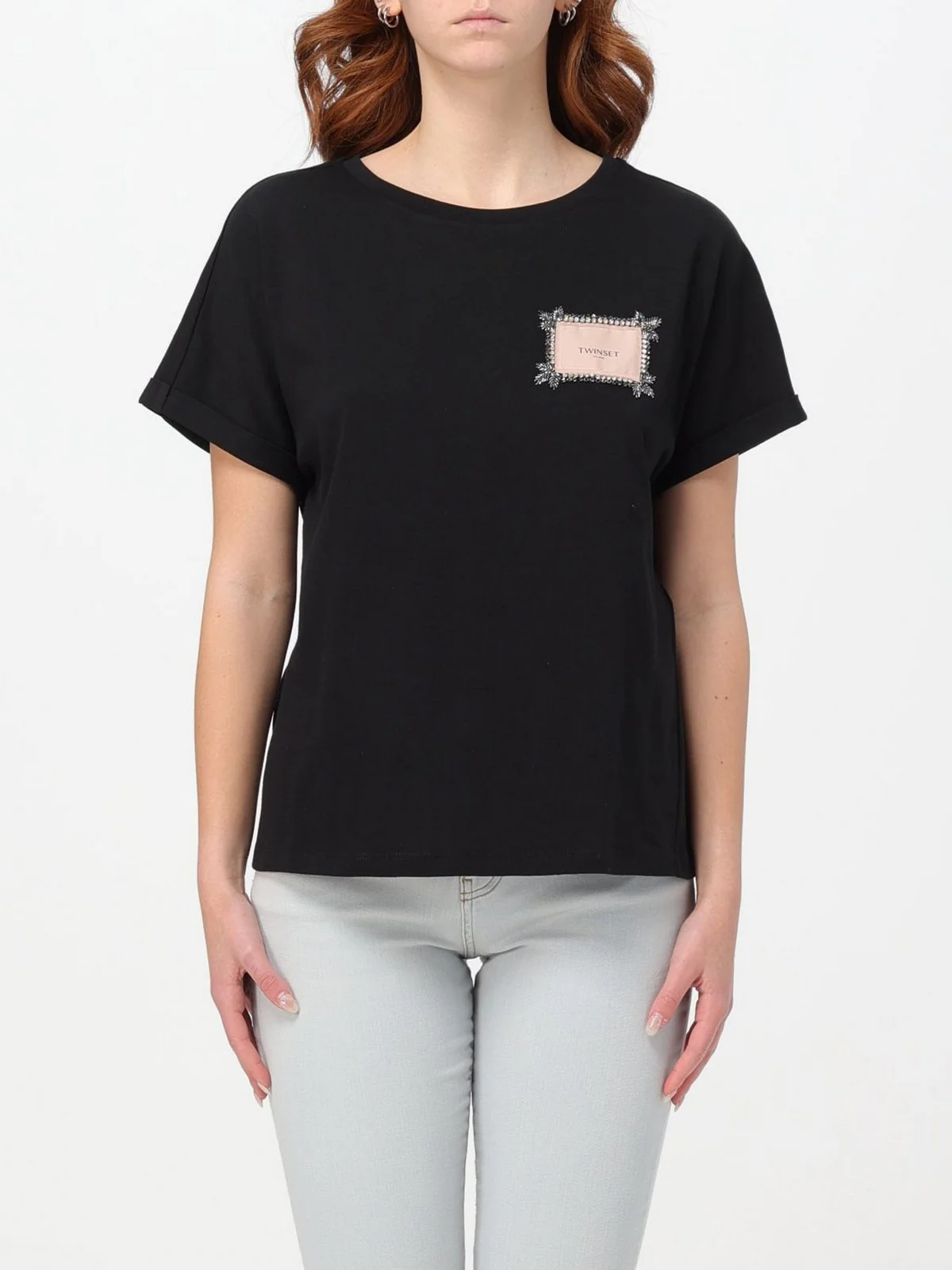 TWINSET T-Shirt e Polo Donna  241TP2211 00006 Nero - Image 2