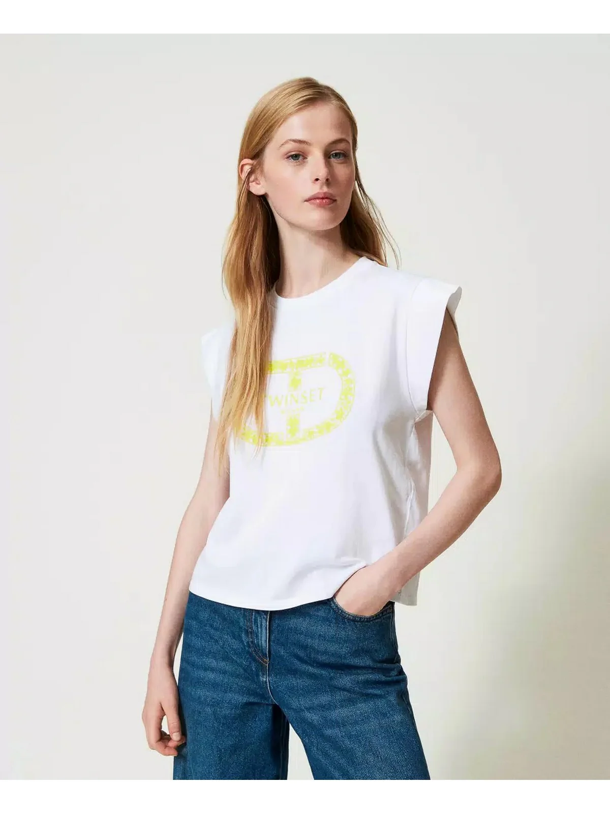 TWINSET T-Shirt e Polo Donna  241TP2213 11466 Bianco - Image 2