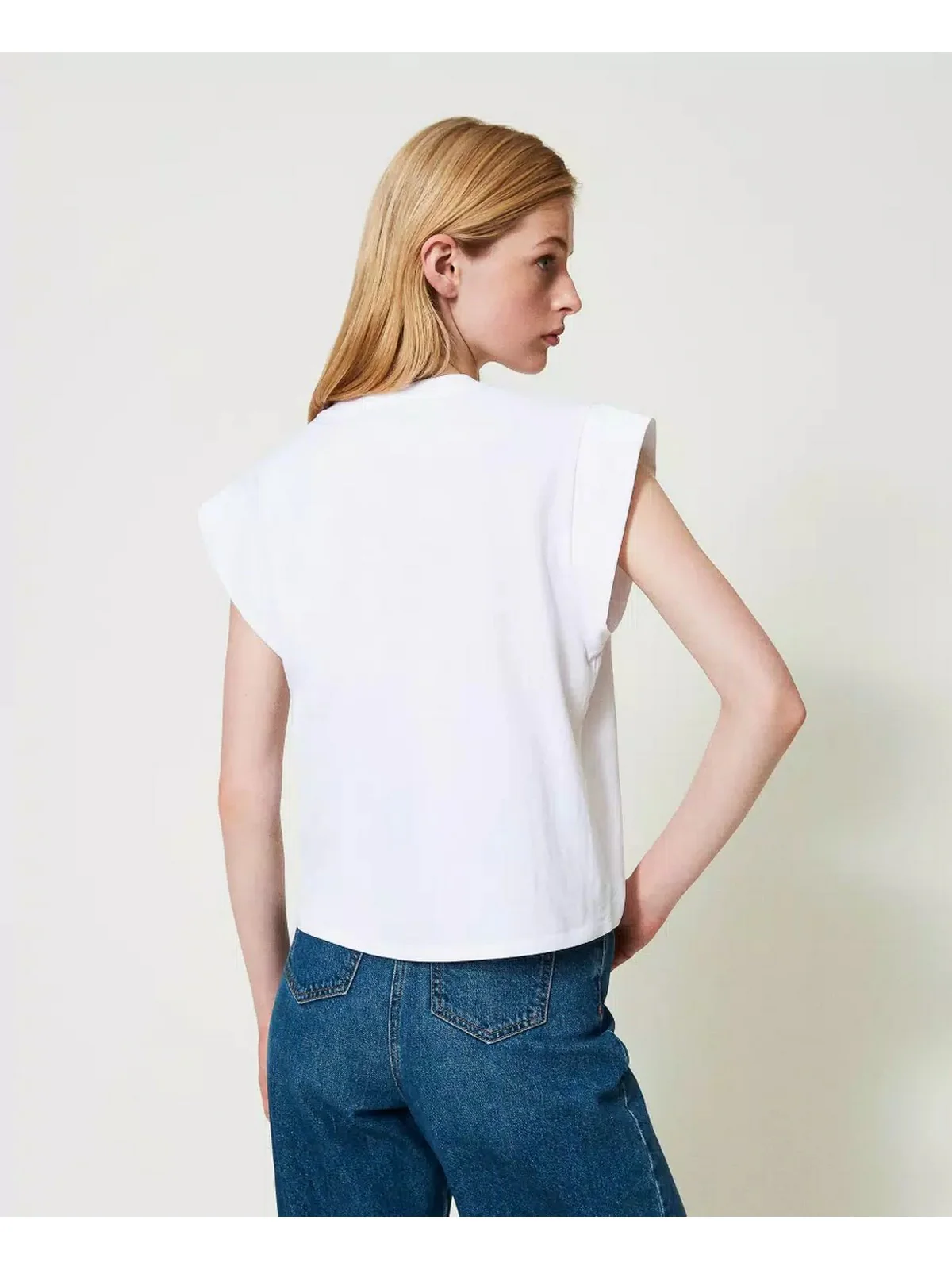 TWINSET T-Shirt e Polo Donna  241TP2213 11466 Bianco - Image 3