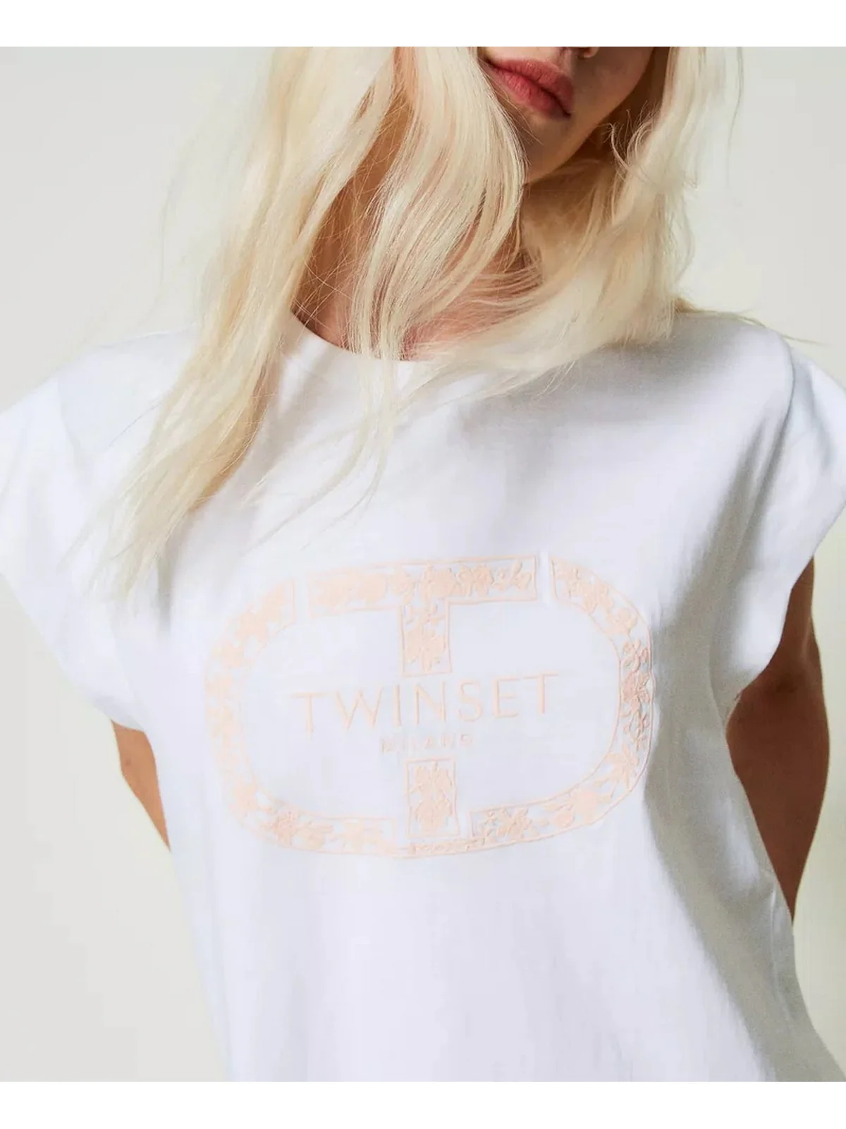 TWINSET T-Shirt e Polo Donna  241TP2213 11467 Bianco - Image 5