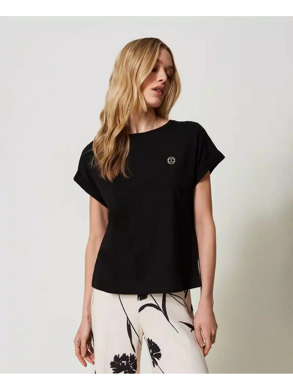 TWINSET T-Shirt e Polo Donna  241TP2215 00006 Nero - Image 2